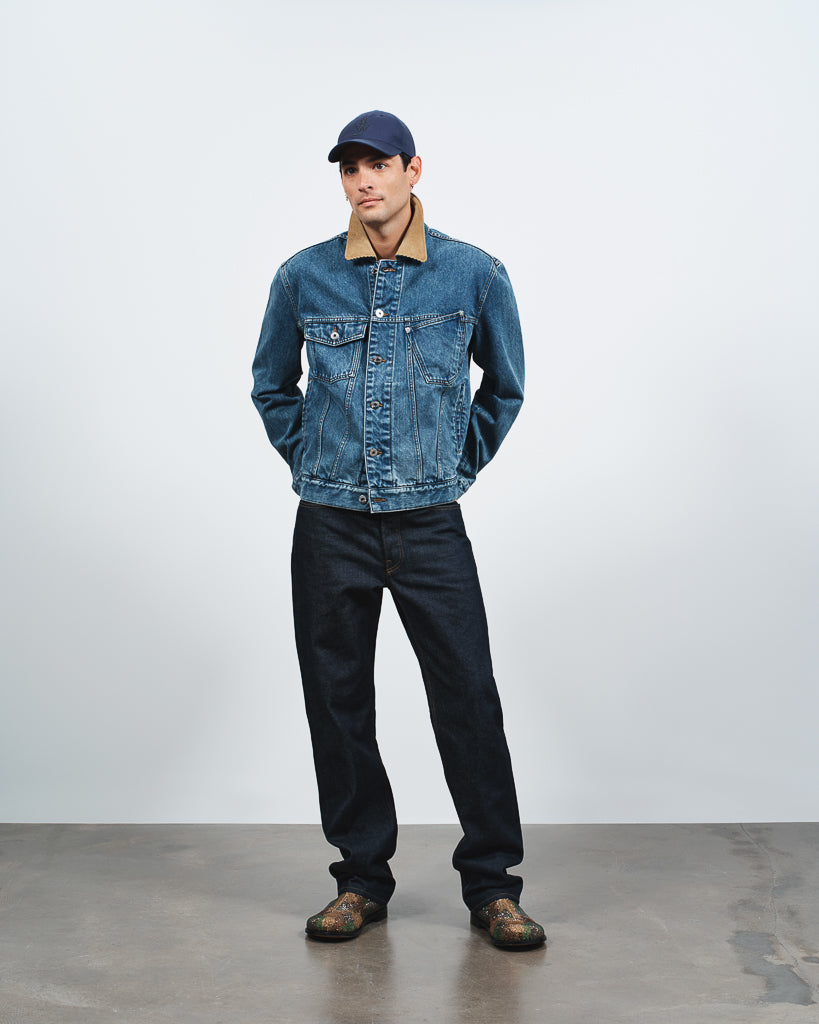 MENS STRAIGHT LEG DENIM JEANS IN INDIGO in INDIGO DT0117PG193187026