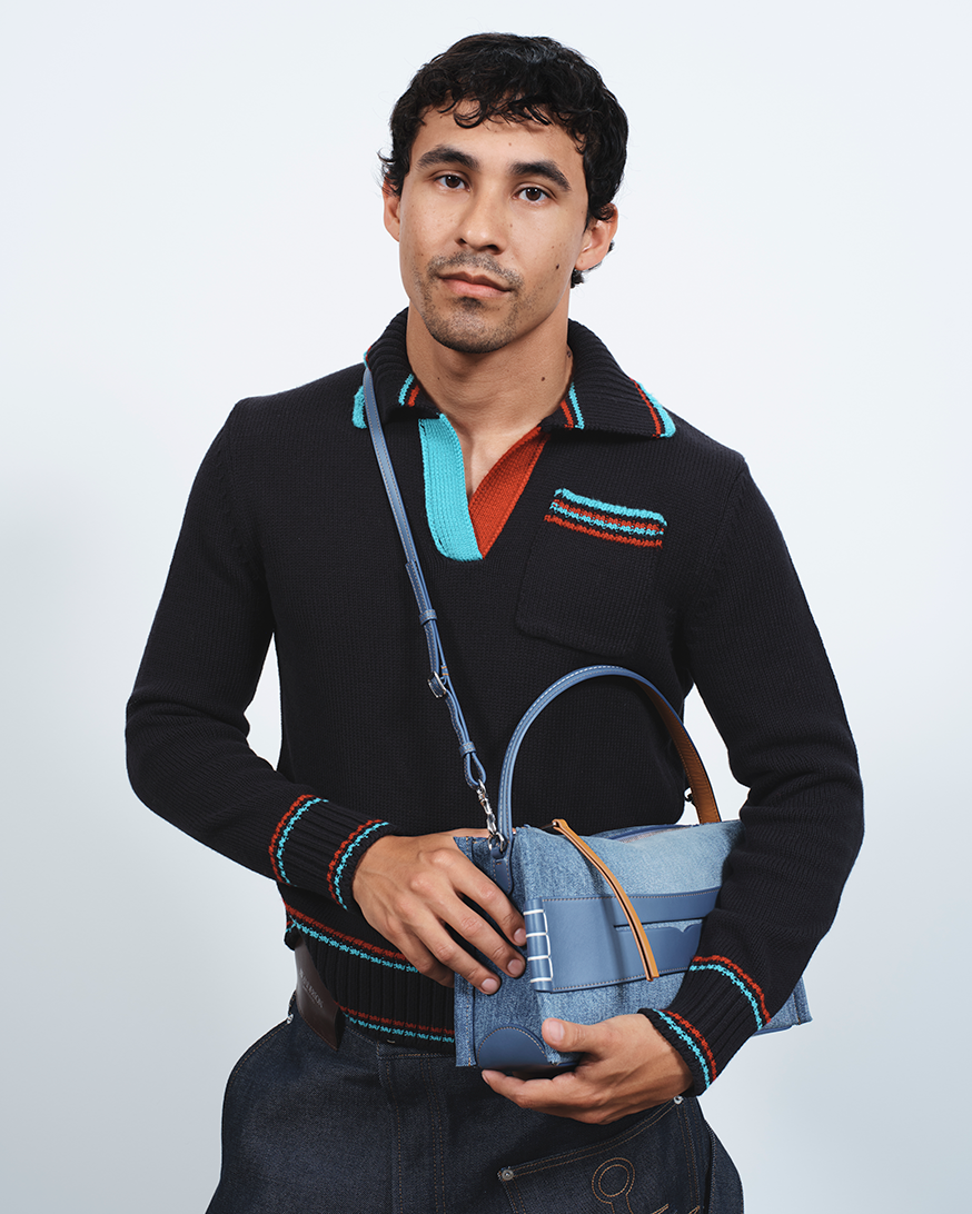 LOAFER BAG IN MID-BLUE DENIM in MID BLUE DENIM LOAFER BAG IN MID-BLUE DENIM in MID BLUE DENIM