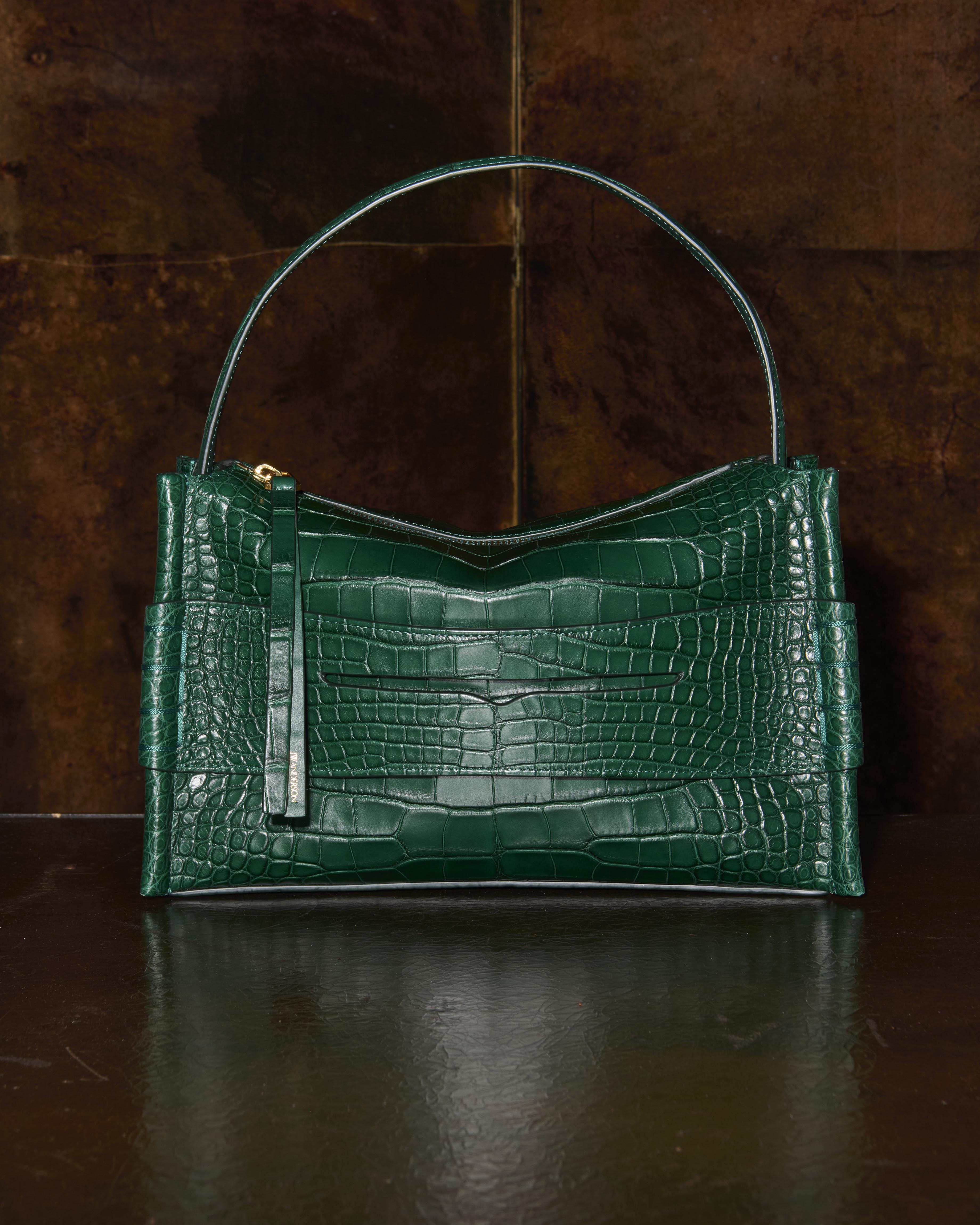 LOAFER BAG IN PINE GREEN ALLIGATOR LEATHER in PINE GREEN