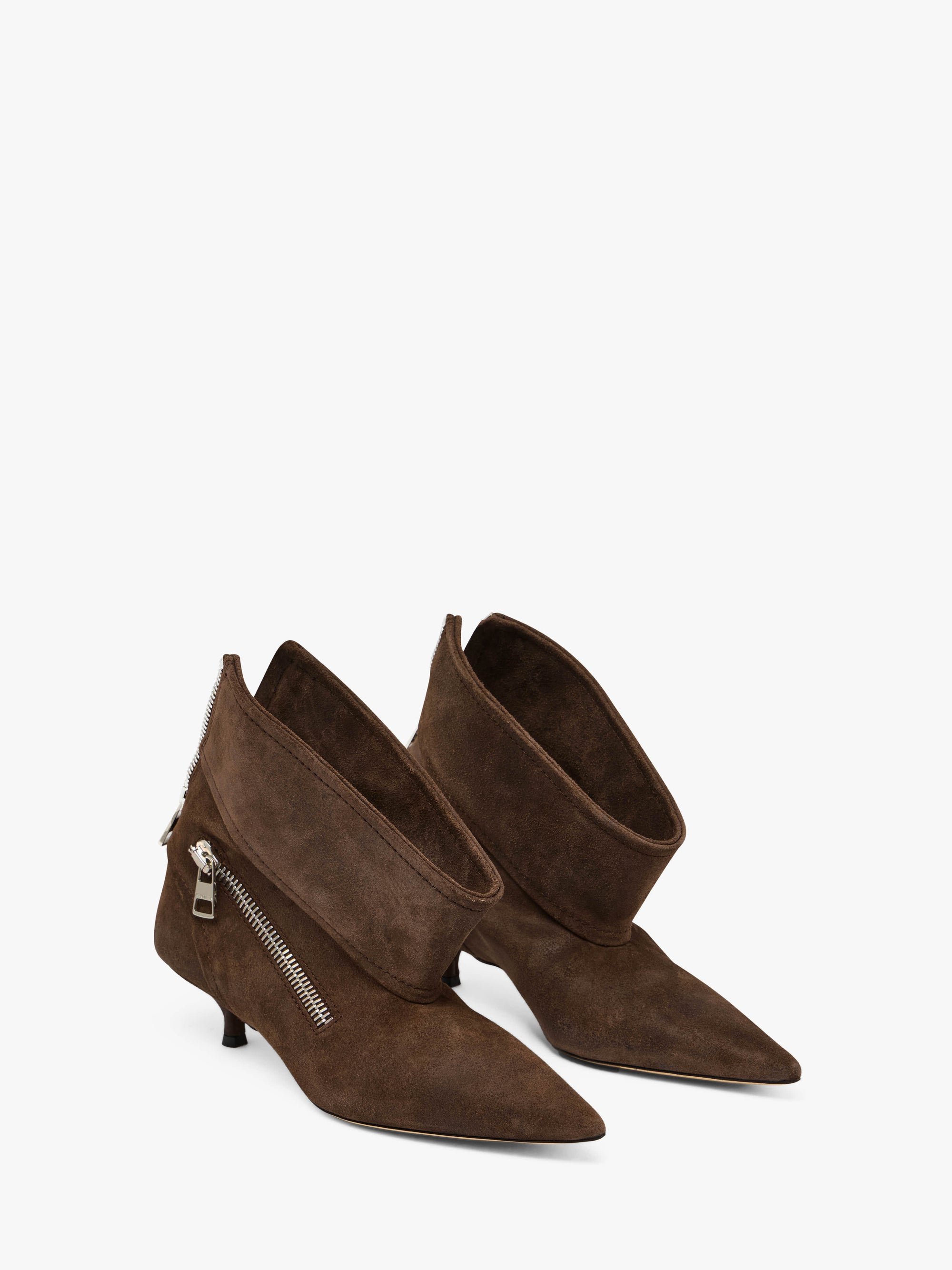 BIKER KITTEN HEEL - SUEDE ANKLE BOOT