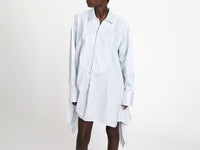 side knot shirt dress white blue Model Detail 1
