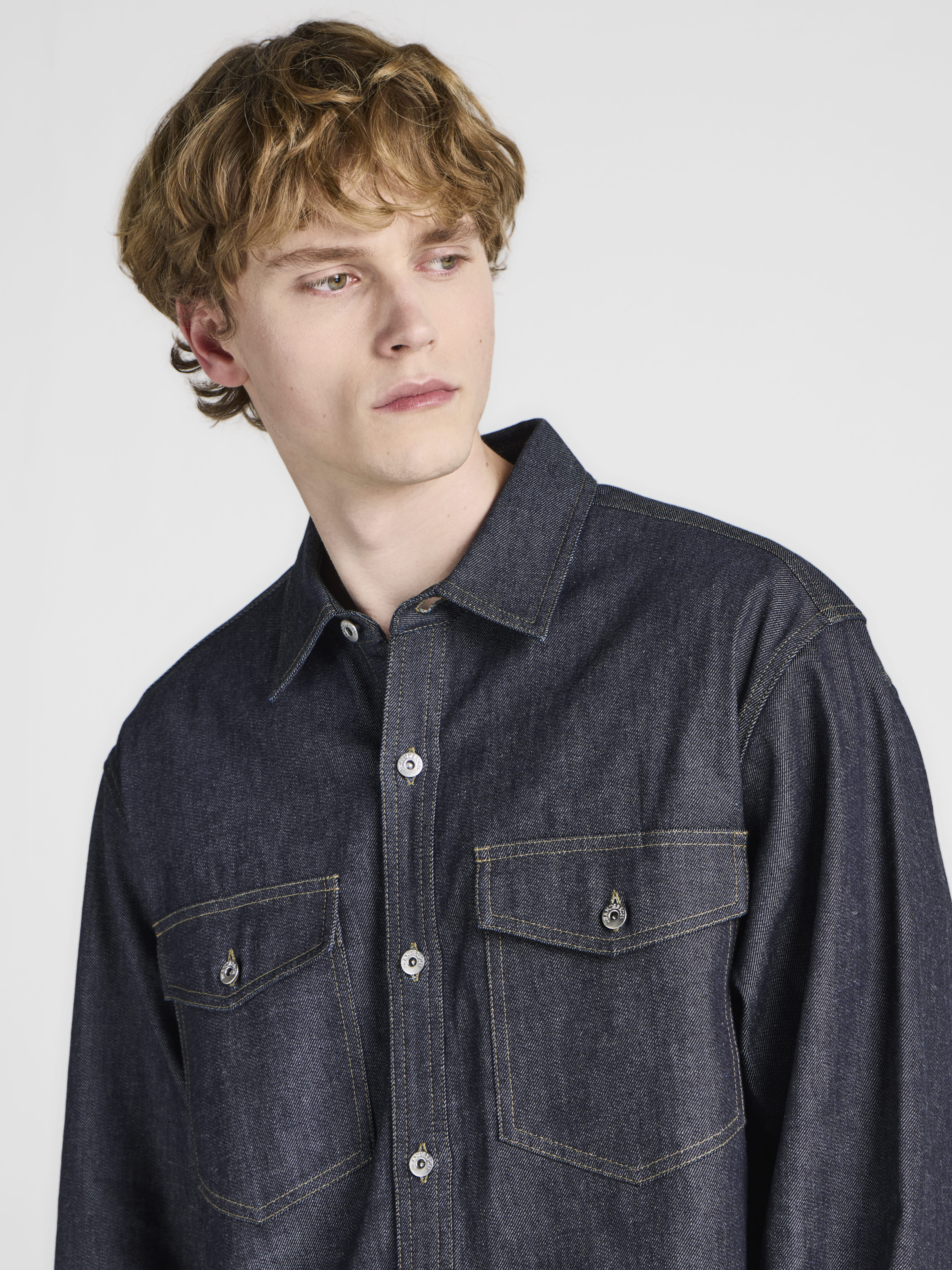 MENS OVERSIZED DENIM SHIRT IN INDIGO in INDIGO DS0011PG1932870XXS