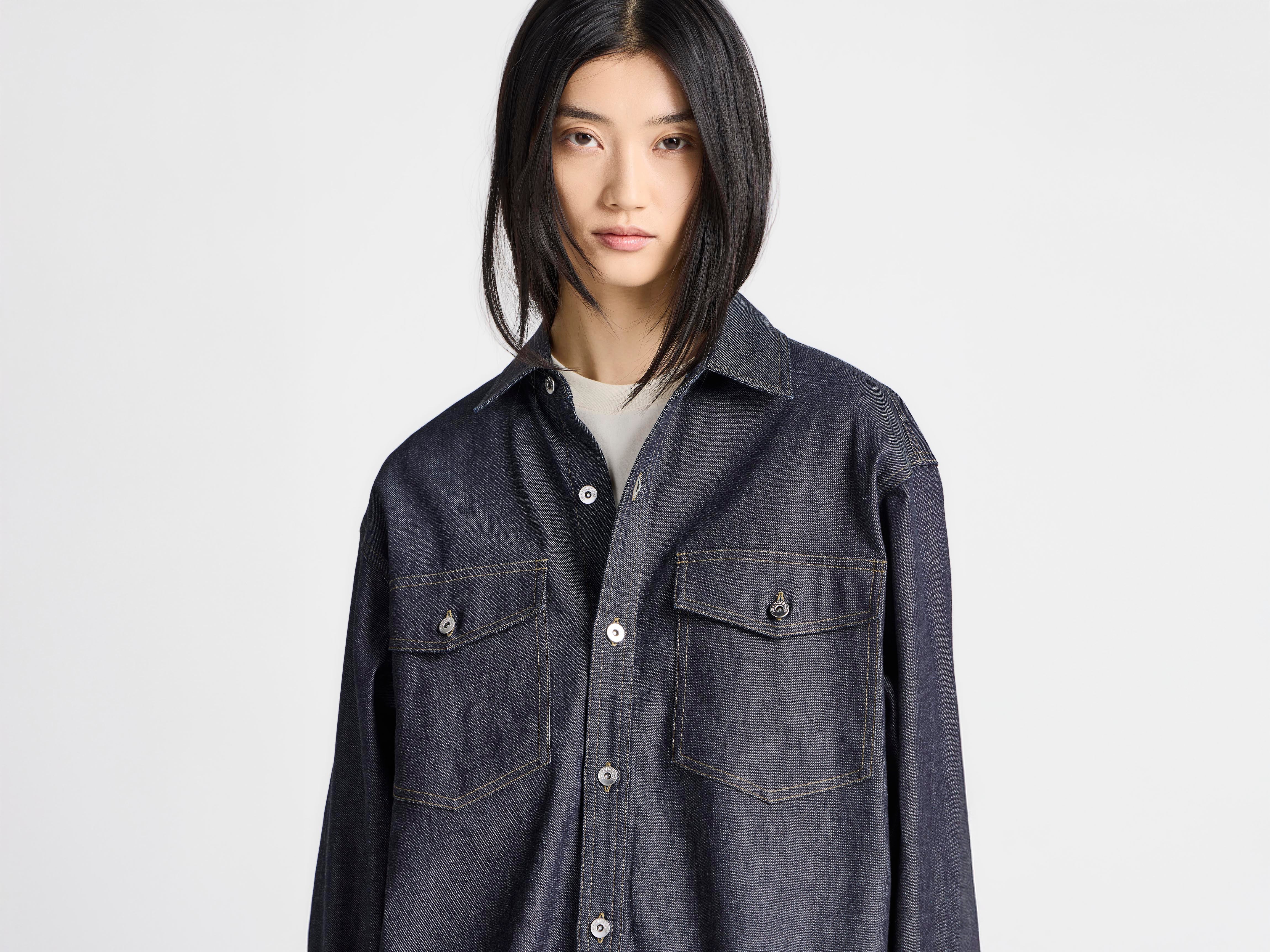 WOMENS DENIM OVERSHIRT IN INDIGO in INDIGO DS0016PG1932870XXS | JW