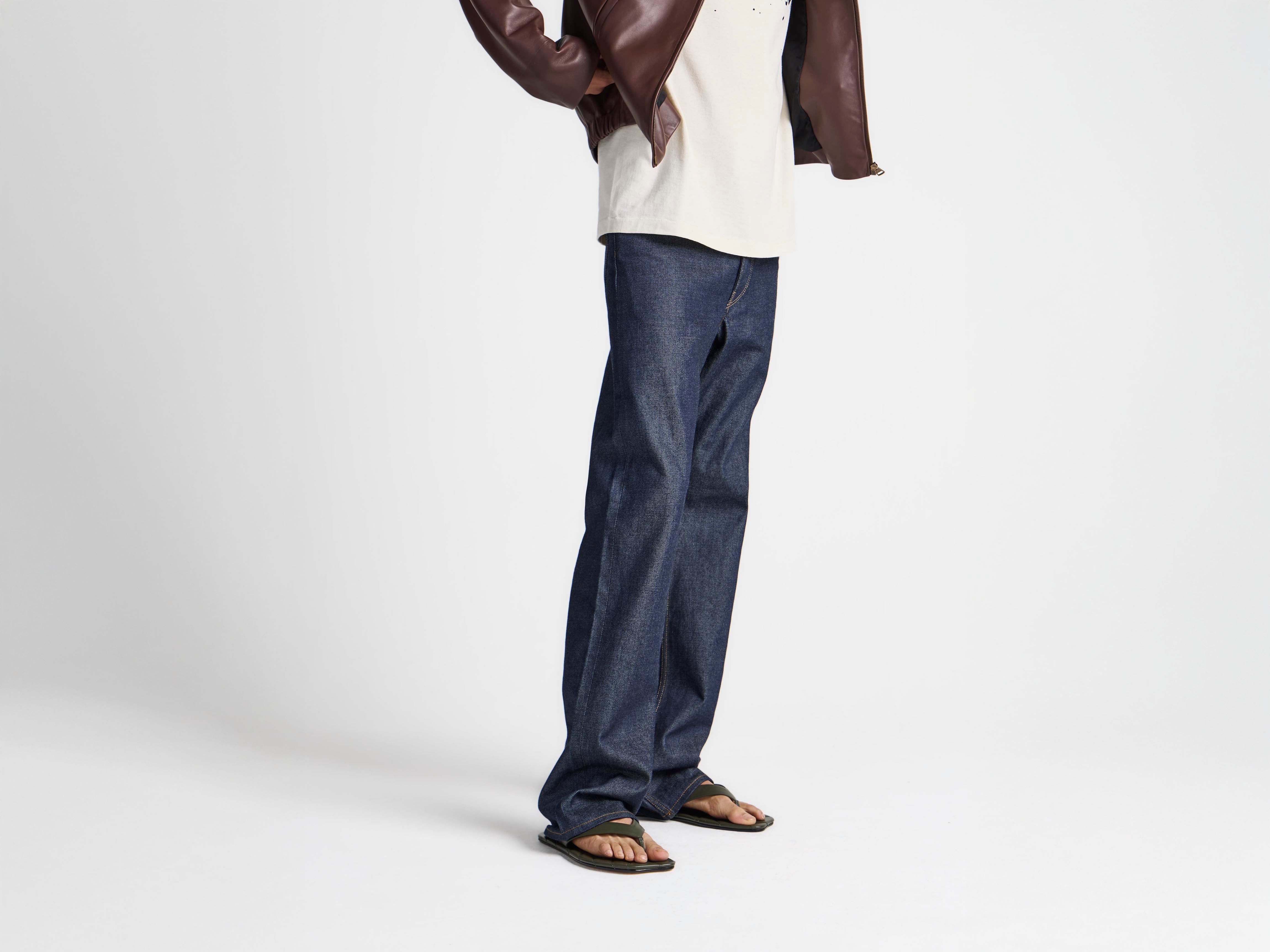 MENS STRAIGHT LEG DENIM JEANS IN INDIGO in INDIGO