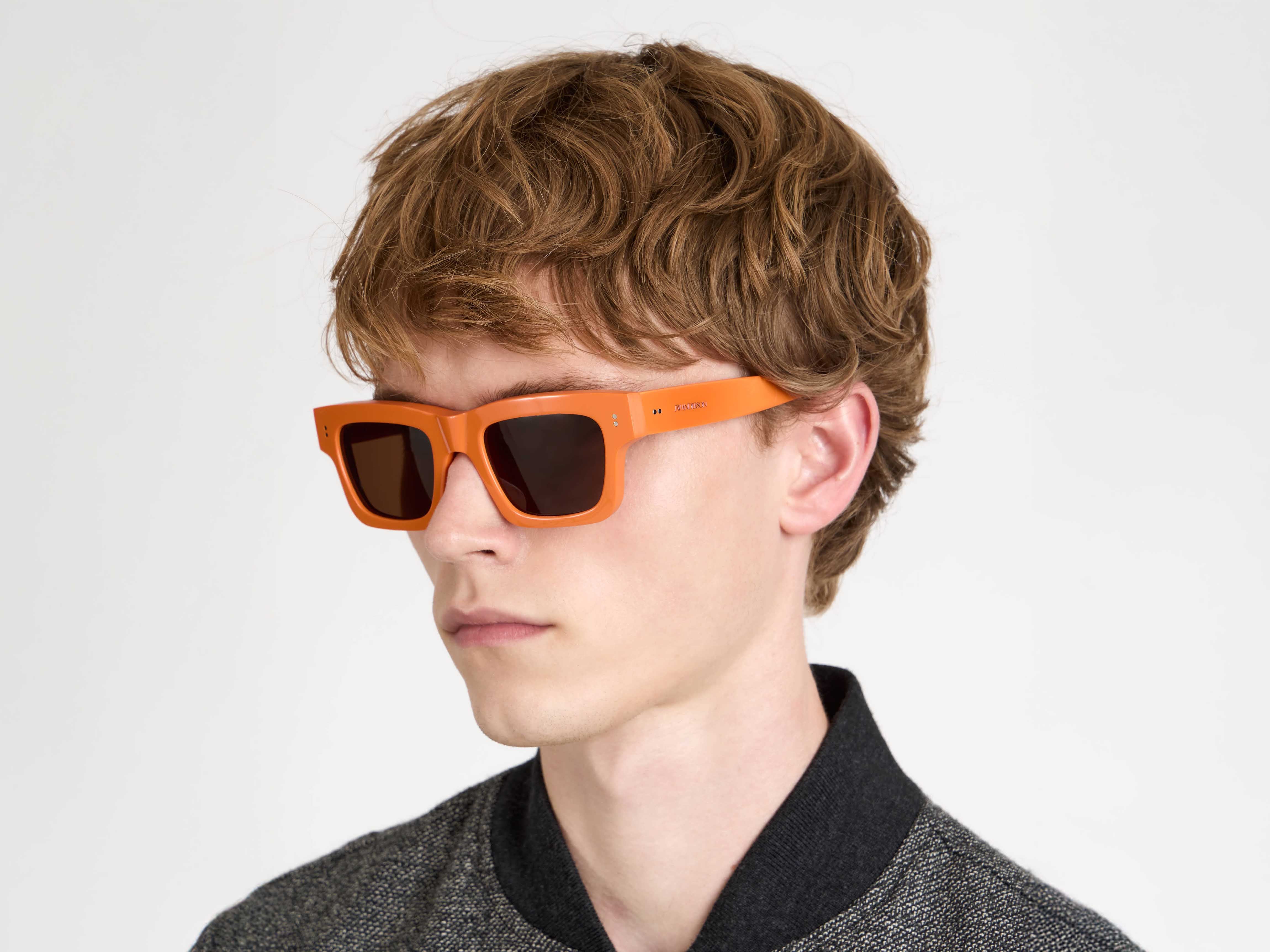 JWA02 RECTANGULAR SUNGLASSES IN ORANGE in ORANGE JWA02 RECTANGULAR SUNGLASSES IN ORANGE in ORANGE