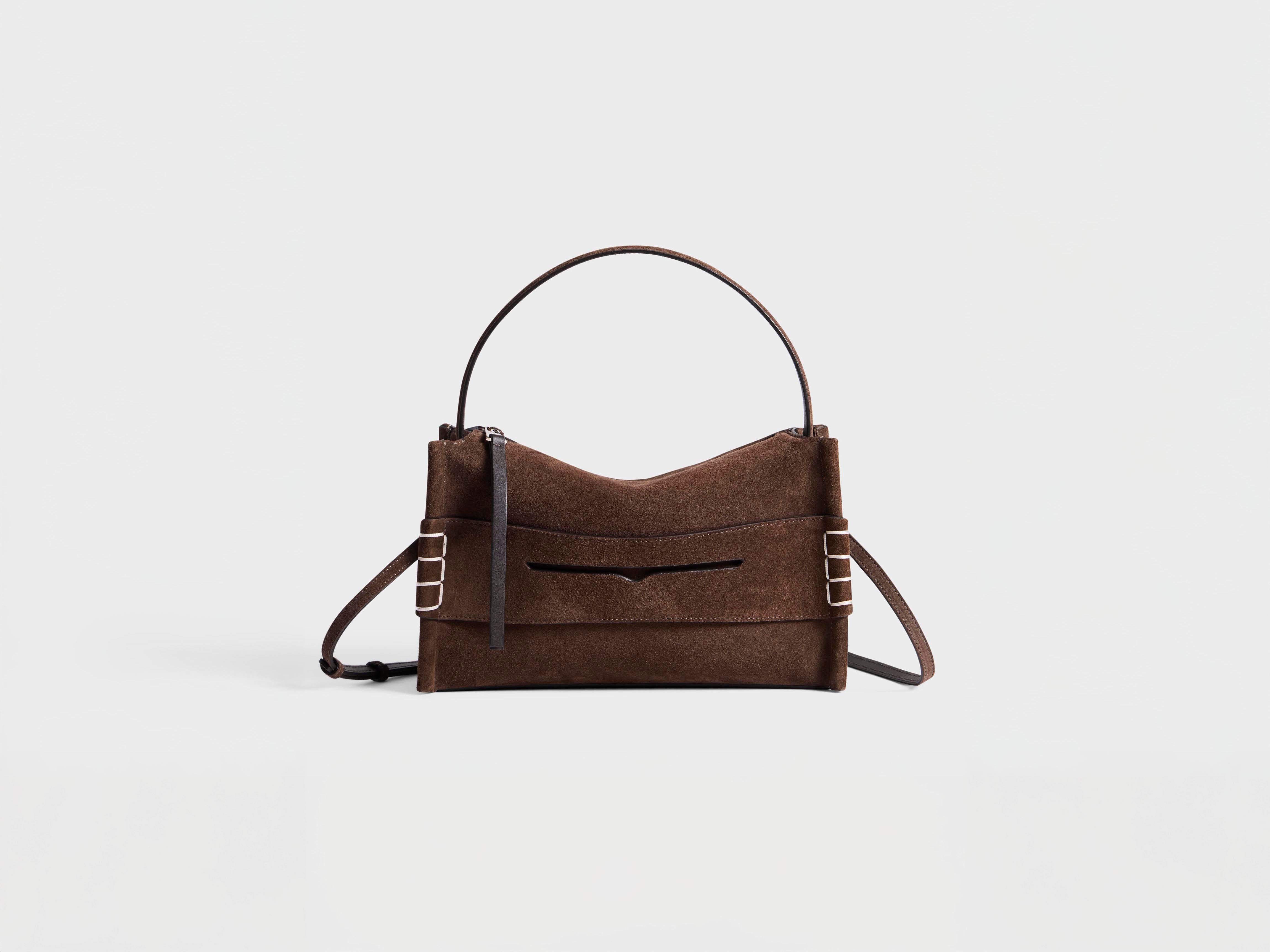 LOAFER BAG IN BROWN SUEDE in BROWN HB0716LA0364600O/S | JW Anderson US