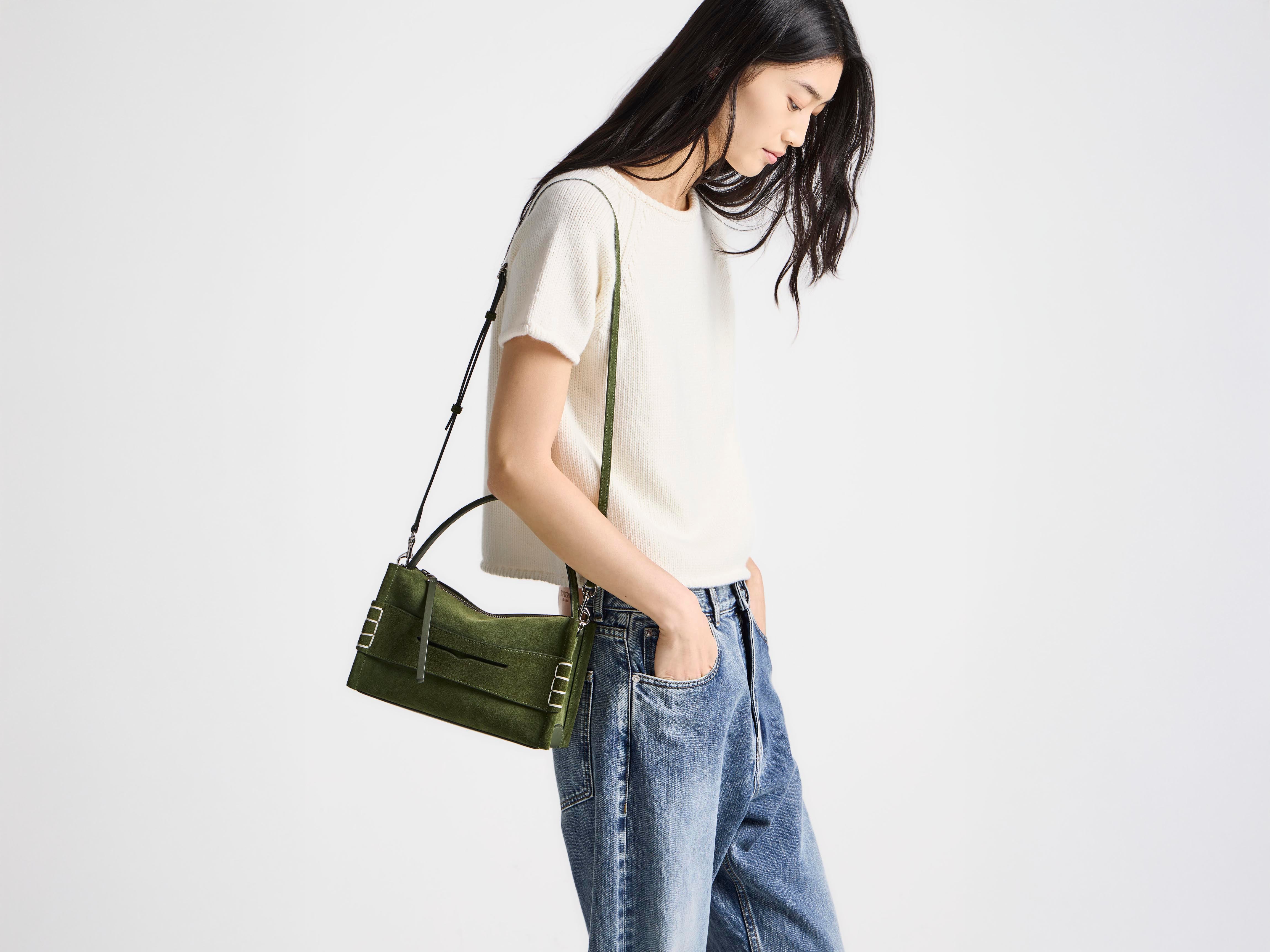 SMALL LOAFER BAG IN KHAKI SUEDE in KHAKI HB0762LA0364575O/S | JW