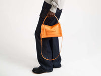 small loafer bag bright orange Model Detail 1