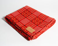 WELSH BLANKET IN TOMATO RED