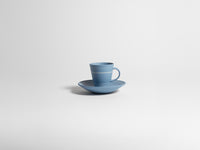coffee mug saucer light blue Product Front 1