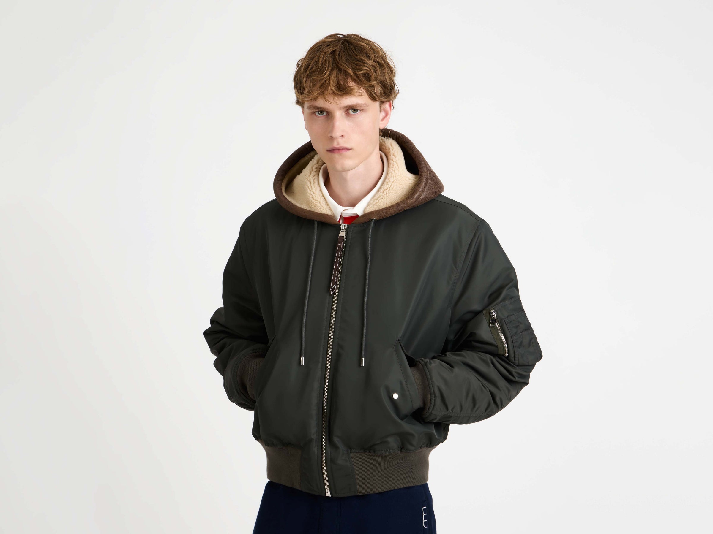 CL_HOODED BOMBER JACKET - DARK KHAKI_JK0388PG1875