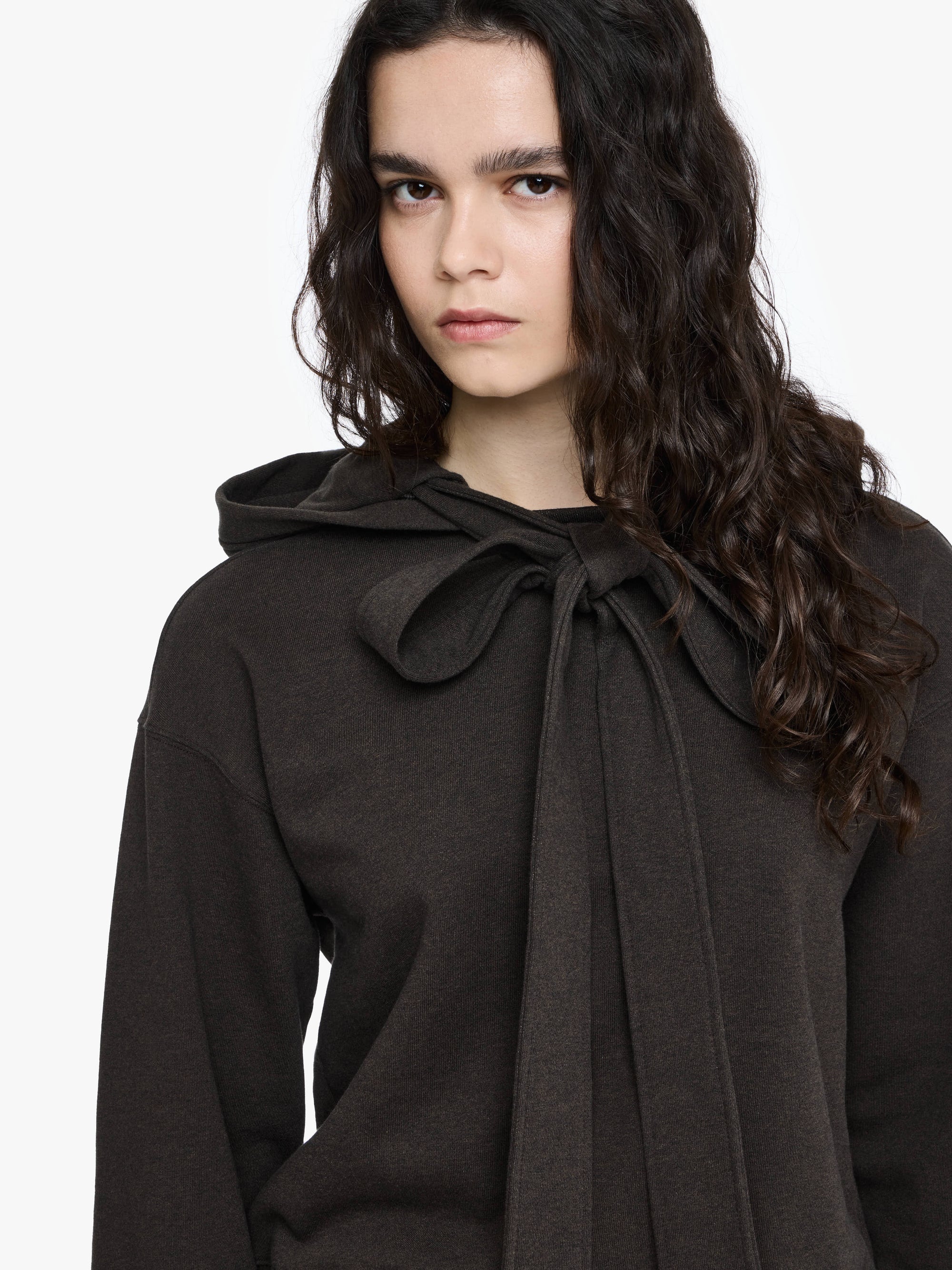 TIED BOW HOODIE