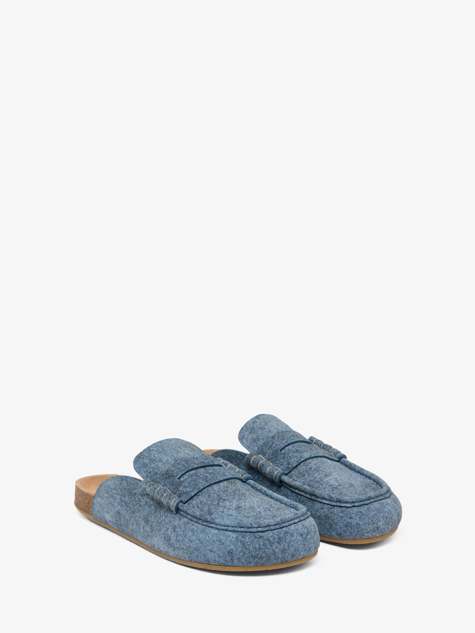STITCH LOAFER - DENIM MULES