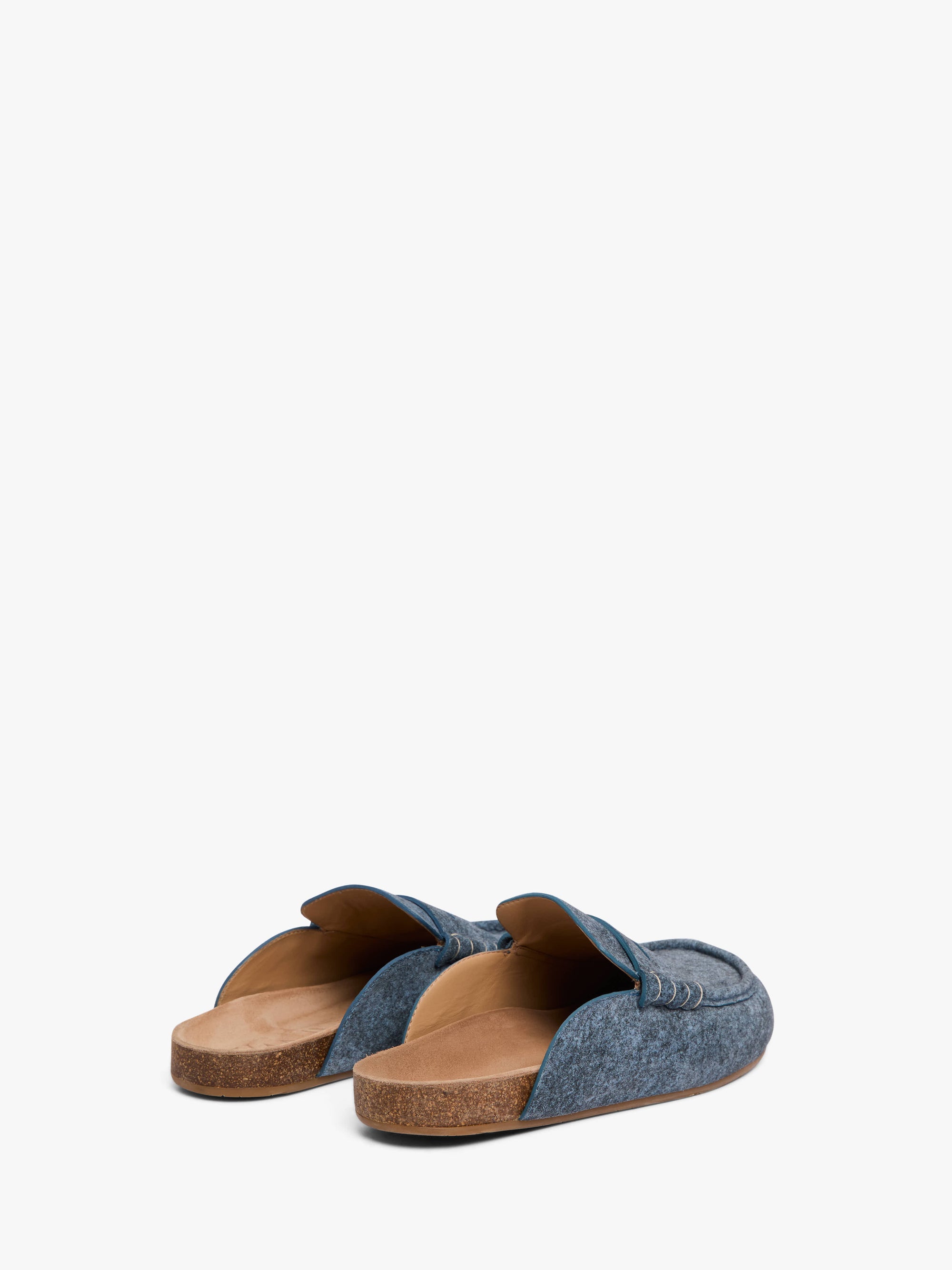 STITCH LOAFER - DENIM MULES