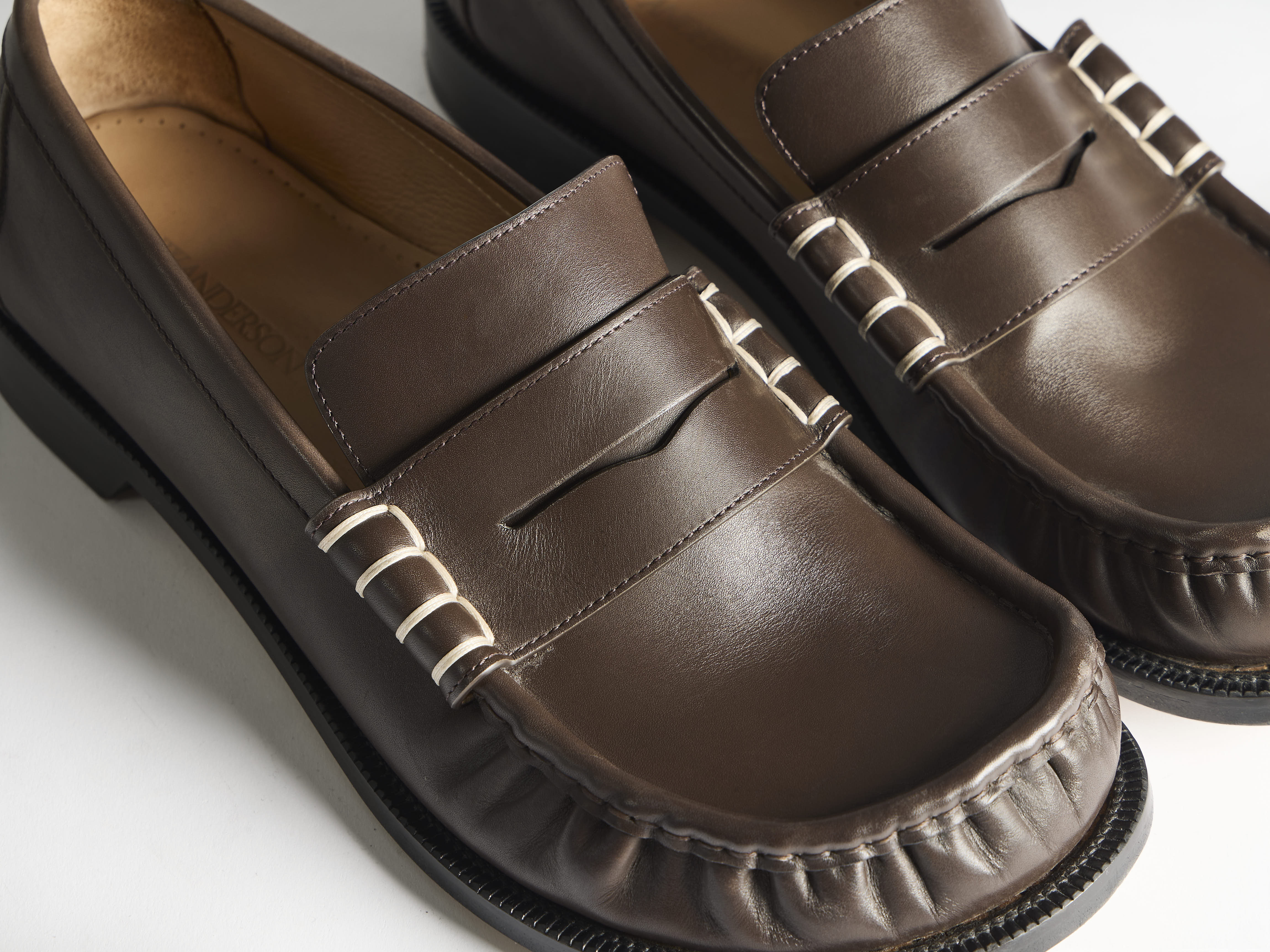 MENS LOAFER MOCCASINS IN CHOCOLATE BROWN in CHOCOLATE BROWN