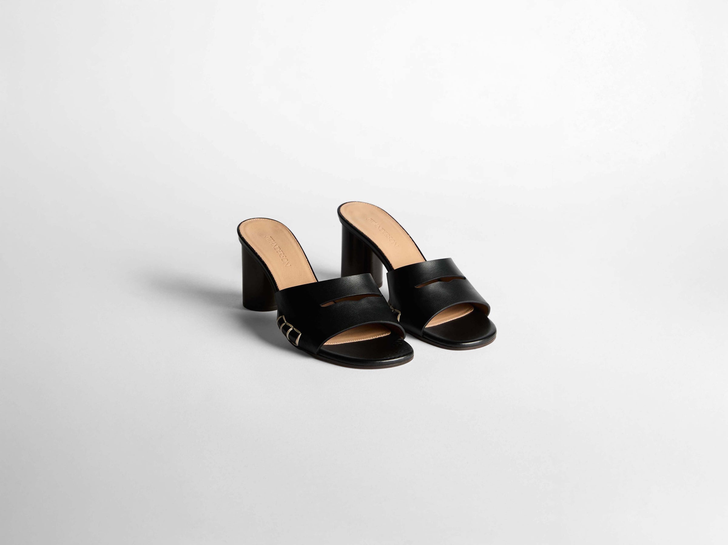 loafer pump sandal black Product Angle 1