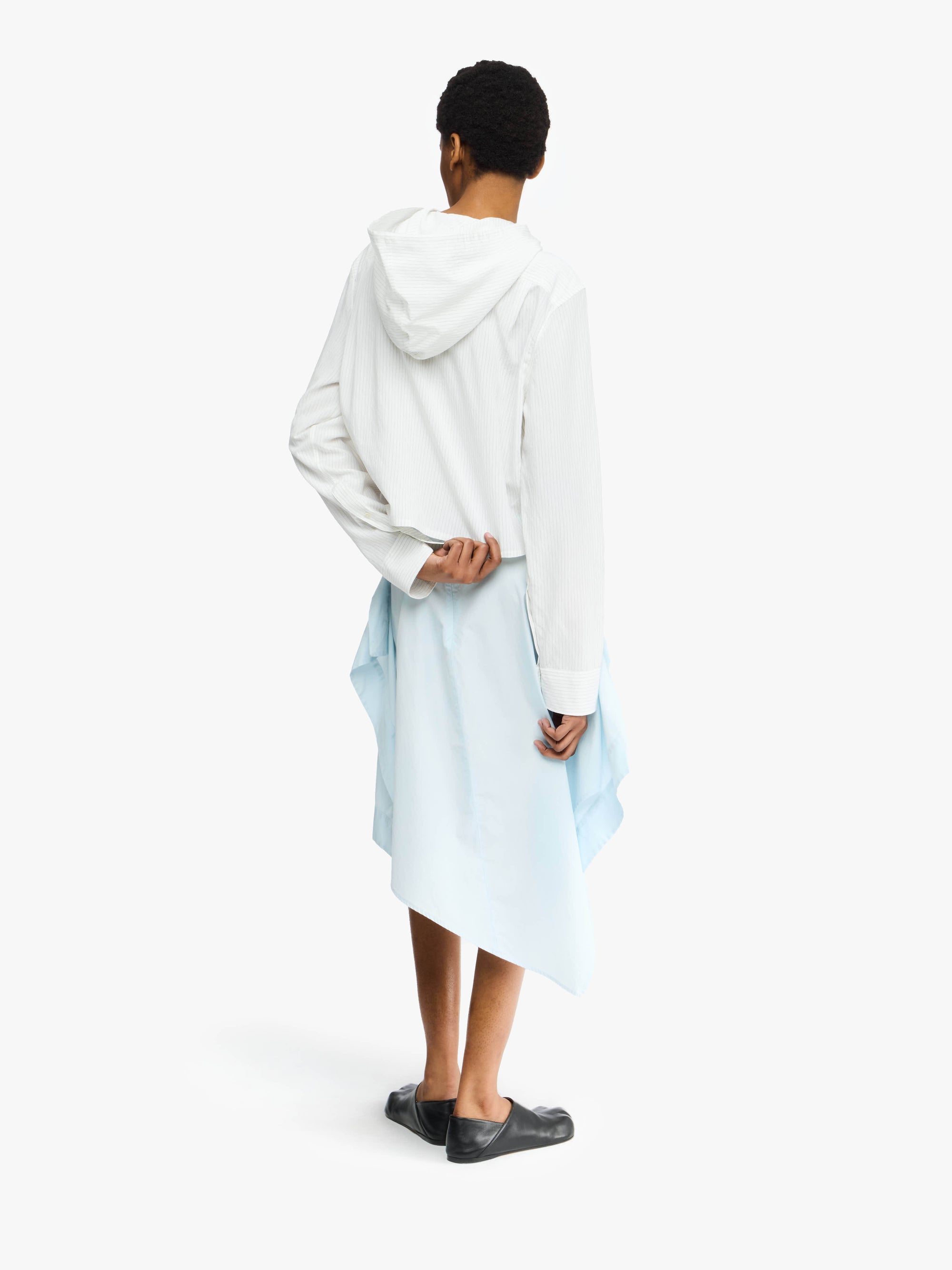 CROPPED HOODED SHIRT