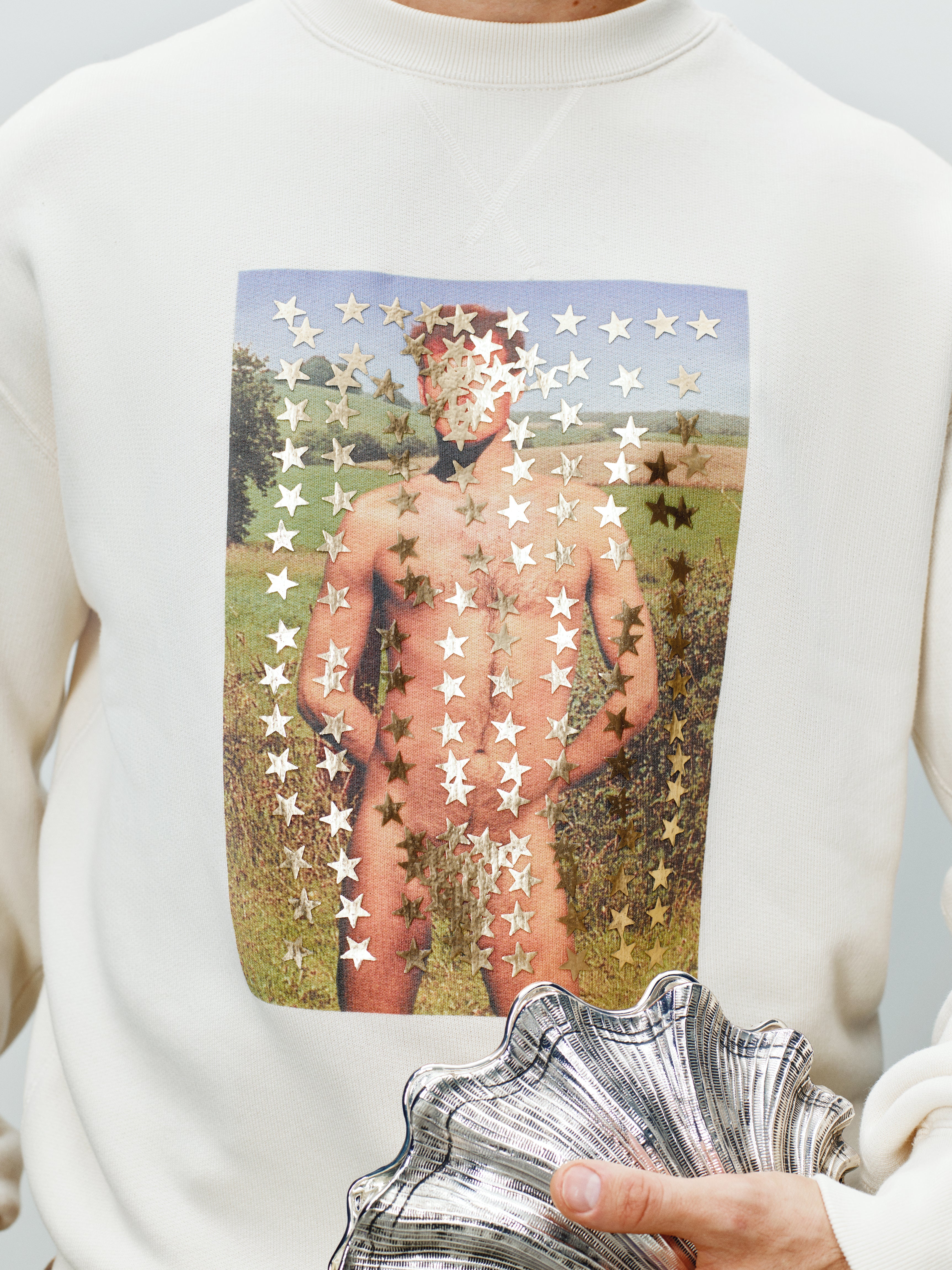 MENS STAR MAN SWEATSHIRT IN ECRU in ECRU JW0285PG1901241XS | JW