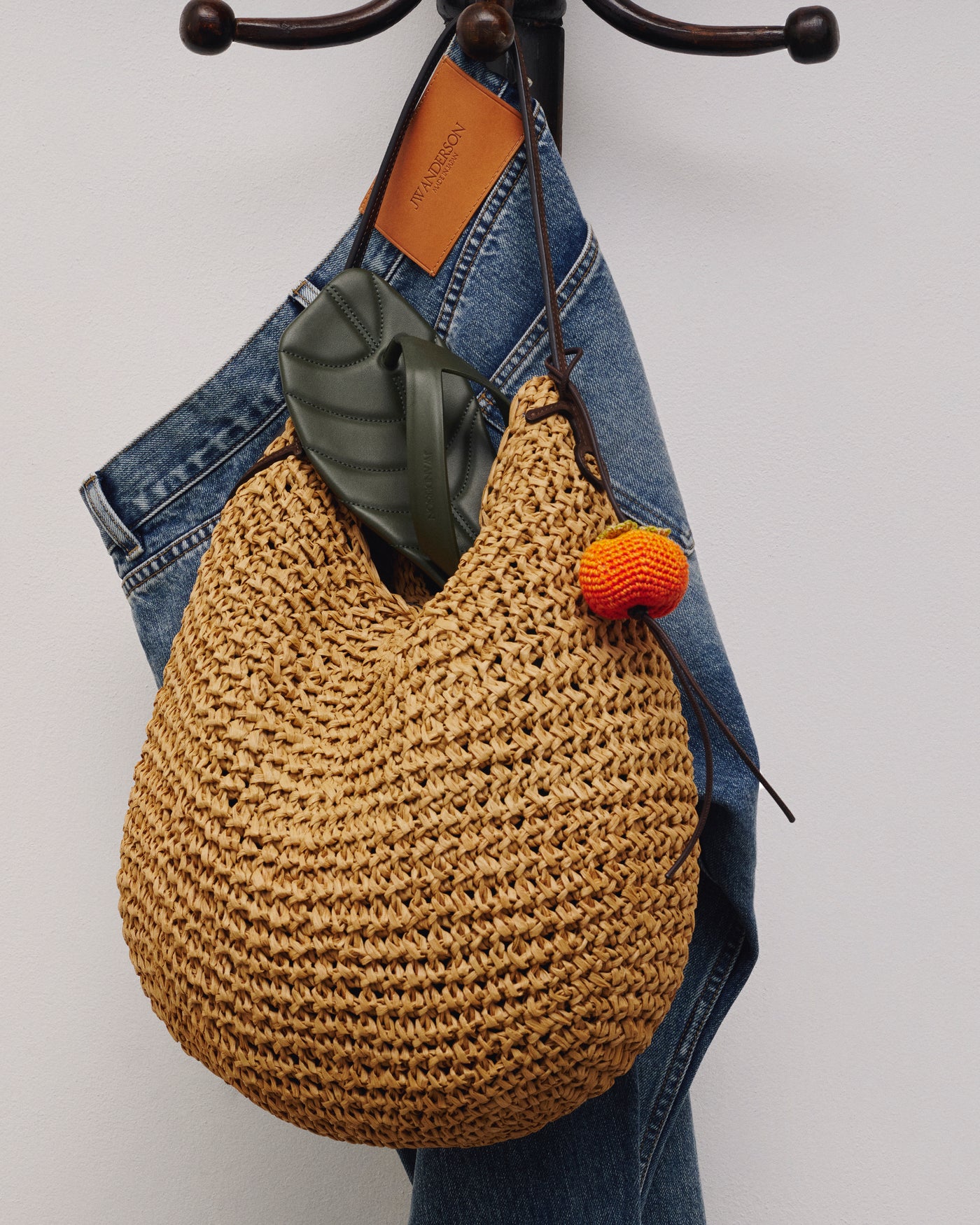 EXTRA LARGE BULB BAG IN NATURAL BROWN