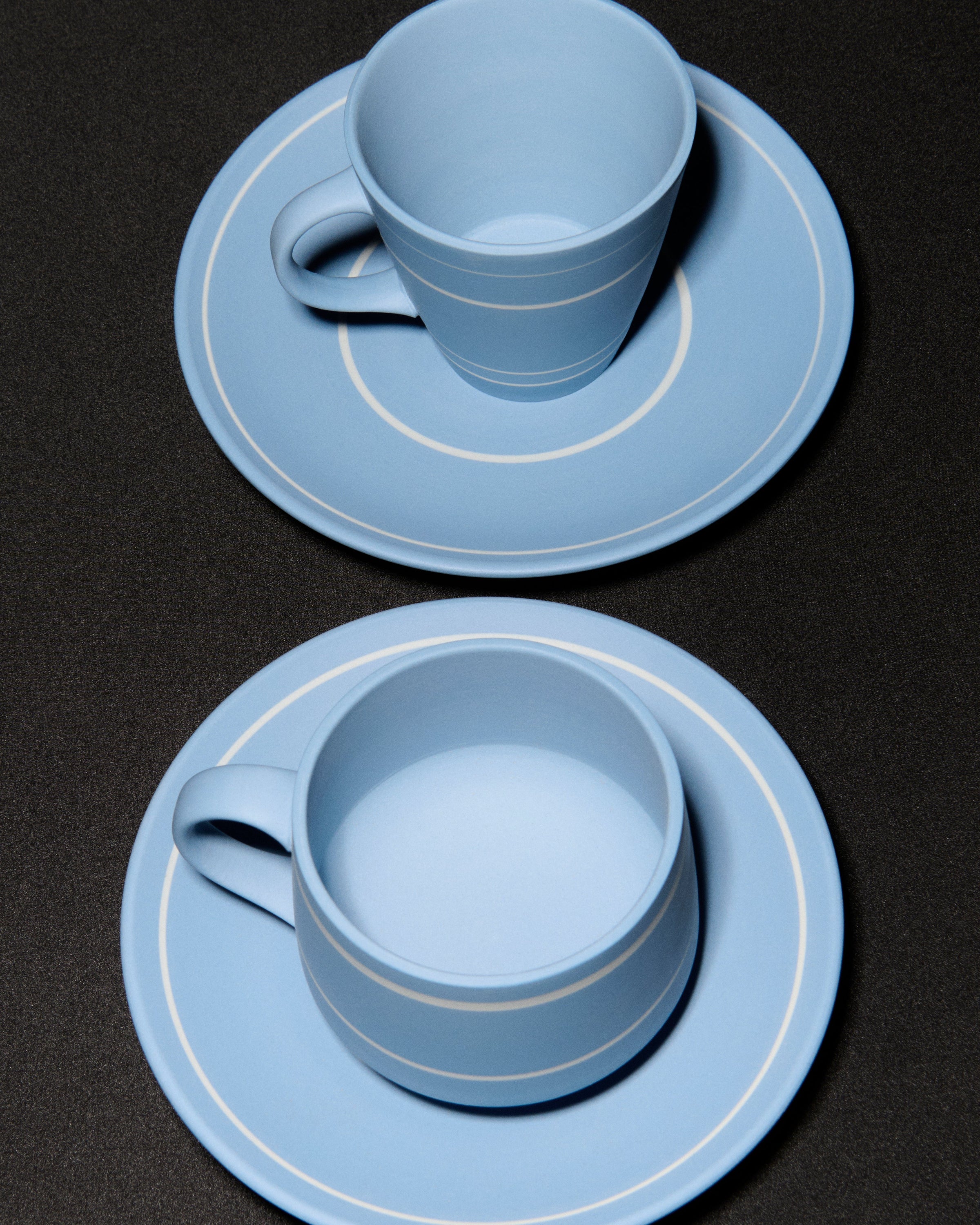 tea cup saucer light blue Still Life 7