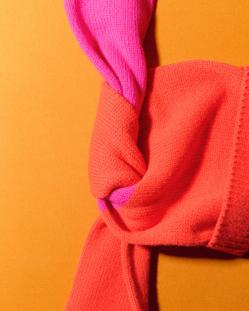 knot beanie neon orange Still Life 6