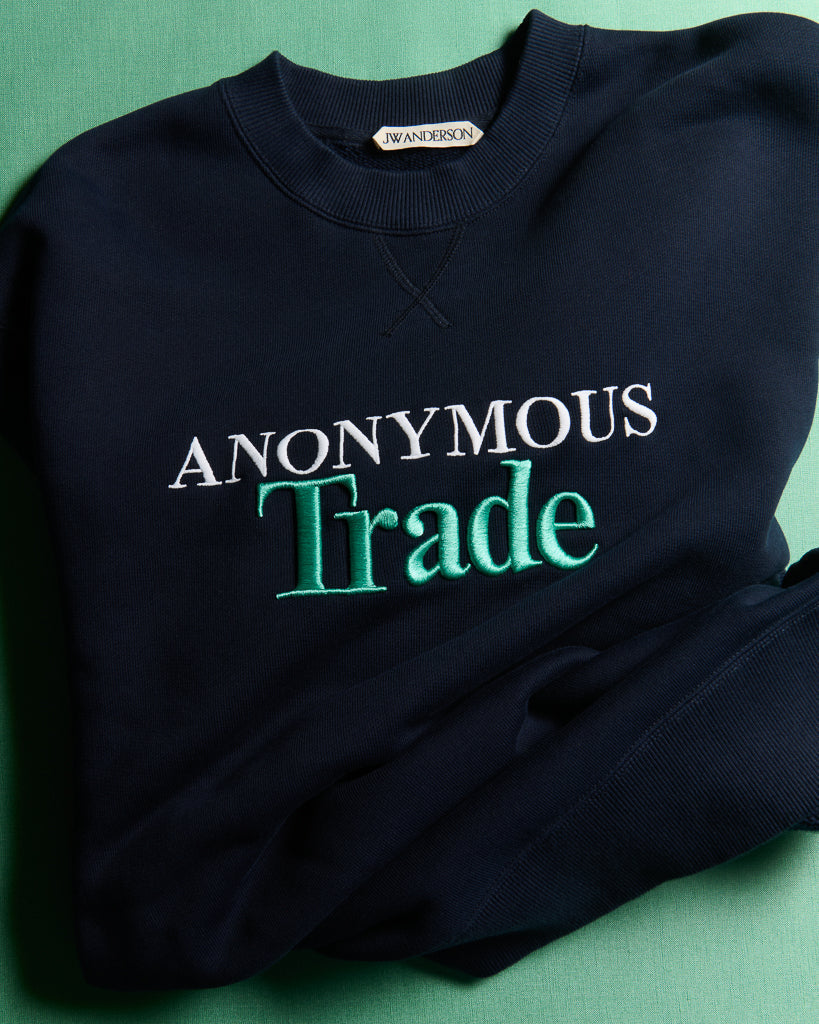 MENS 'ANONYMOUS TRADE' SWEATSHIRT IN NAVY in NAVY
