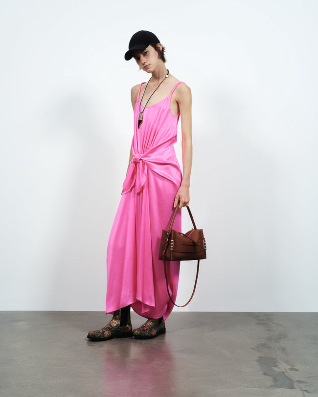 waist knot dress hot pink Lookbook 1