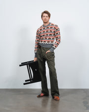 FAIRISLE 'PIG' JUMPER IN RED