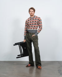 FAIRISLE 'PIG' JUMPER IN RED