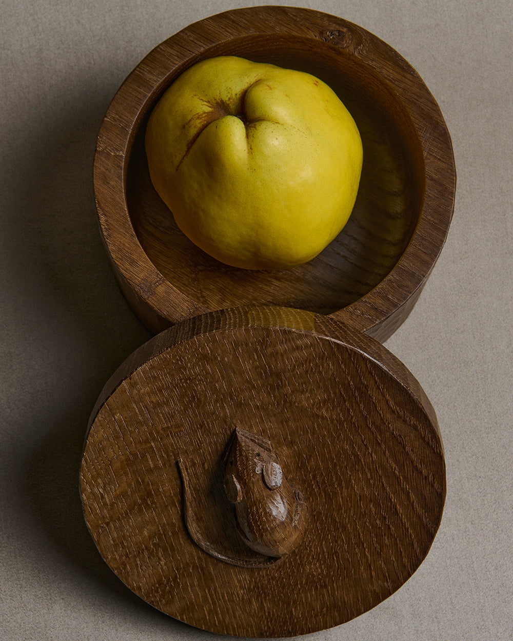 JW ANDERSON X MOUSEMAN WOODEN TRINKET BOX IN BROWN