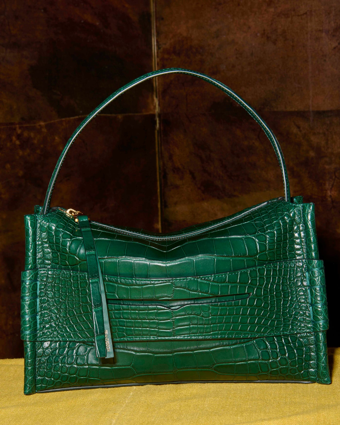 LOAFER BAG IN PINE GREEN ALLIGATOR LEATHER