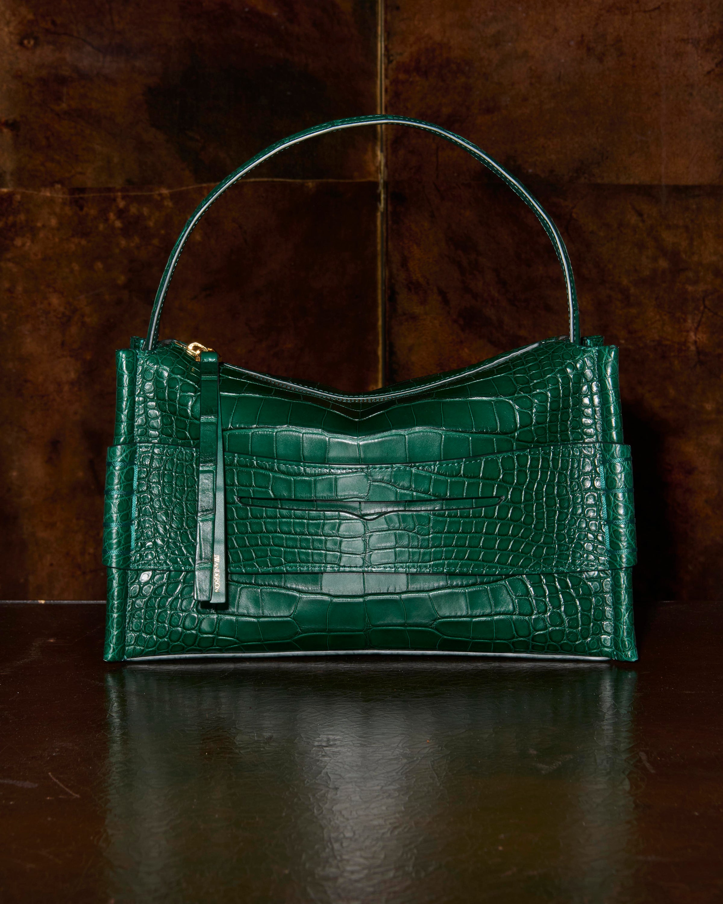 LOAFER BAG IN PINE GREEN ALLIGATOR LEATHER