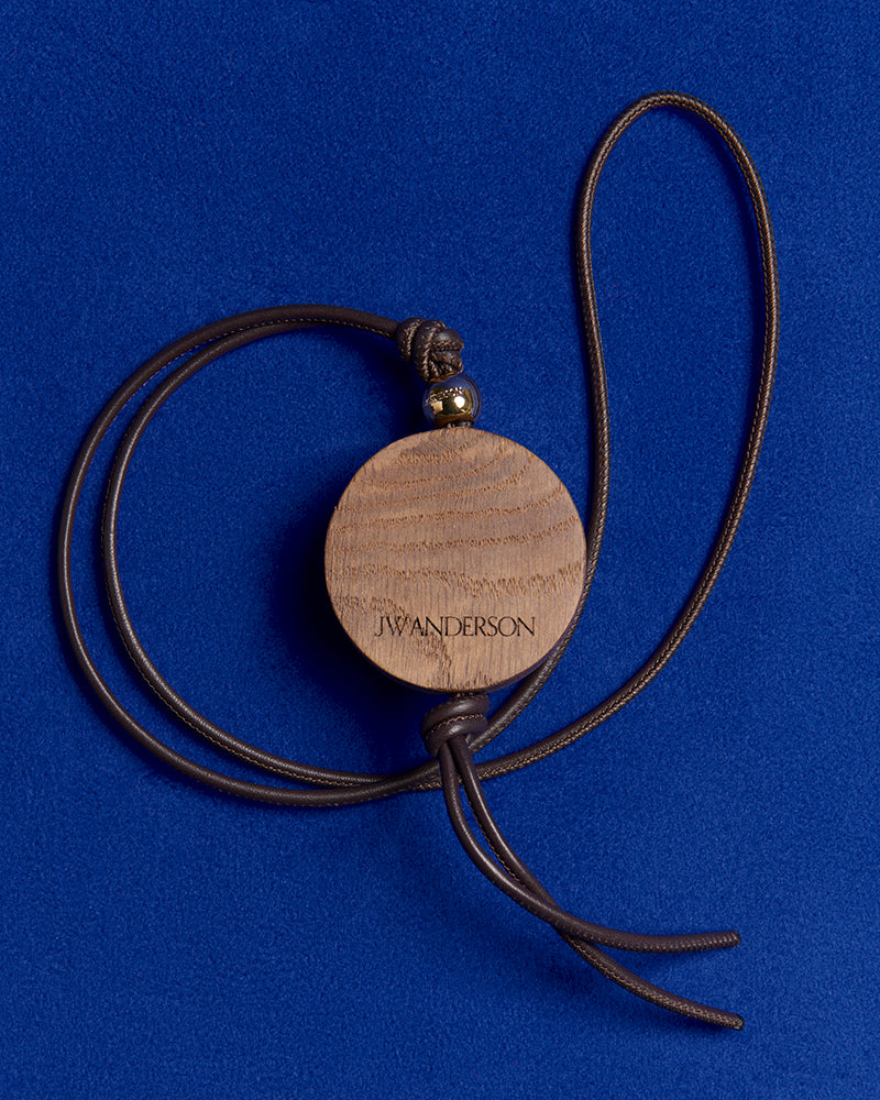 JW ANDERSON X MOUSEMAN WOODEN NECKLACE IN BROWN