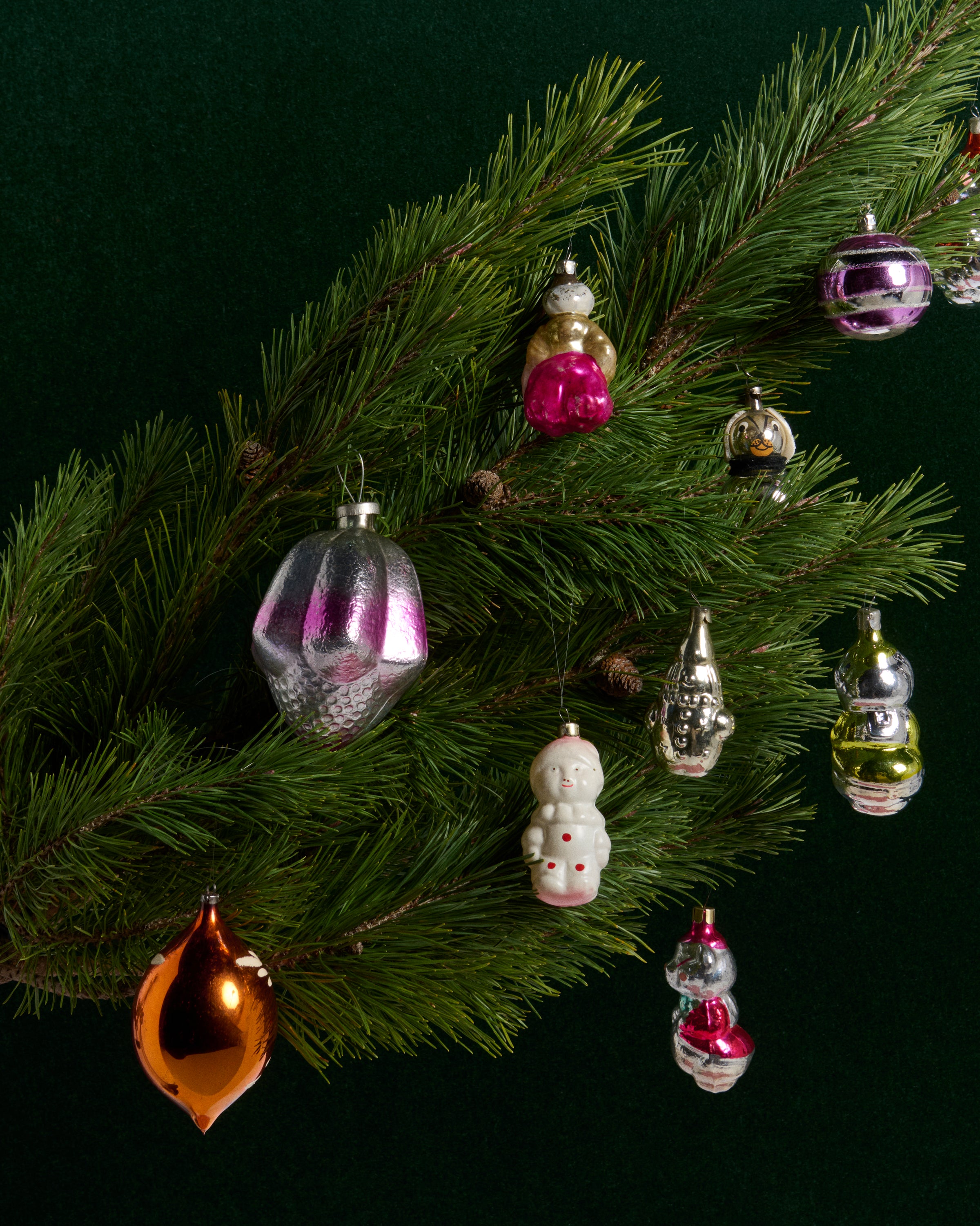 THE THREE LITTLE PIGS [SET] VINTAGE CHRISTMAS ORNAMENT