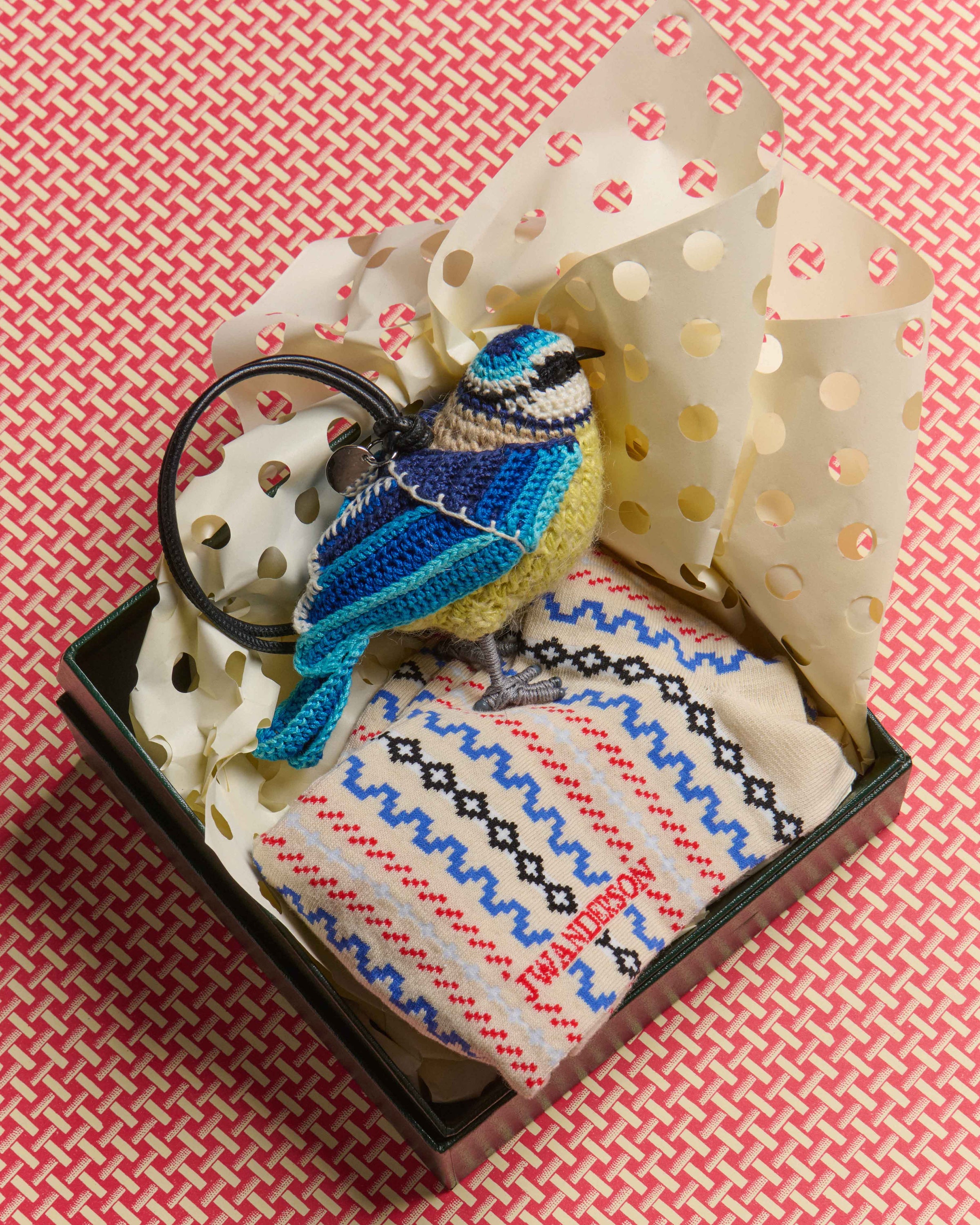 HAND-CROCHETED BLUE-TIT CHARM