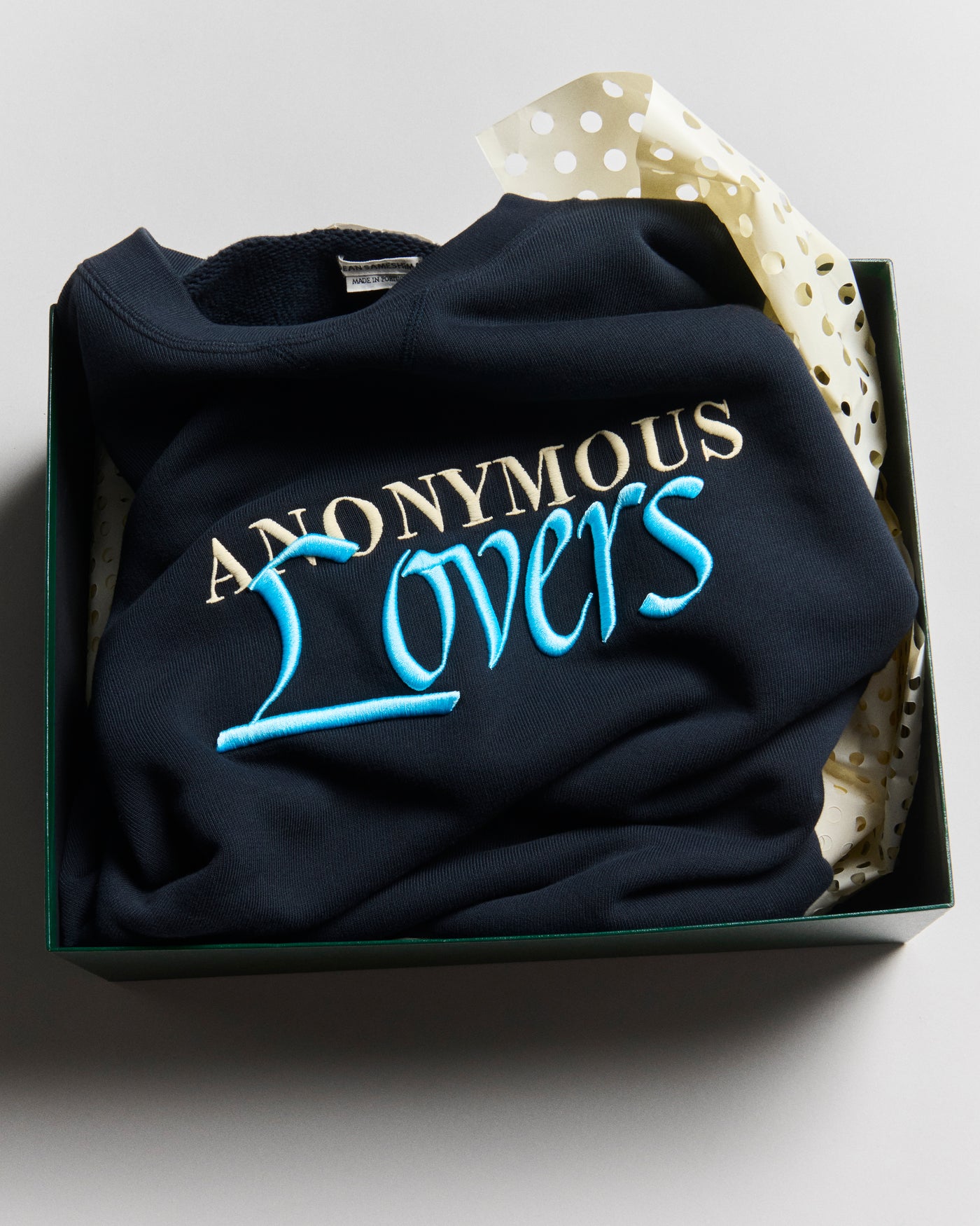 MENS 'ANONYMOUS LOVERS' SWEATSHIRT IN WASHED BLACK