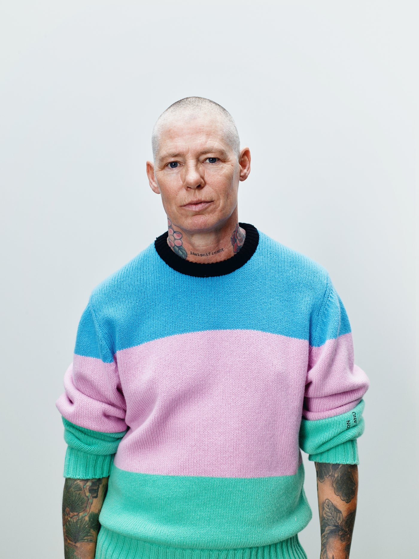 MENS KNITTED STRIPE JUMPER IN CORNFLOWER BLUE