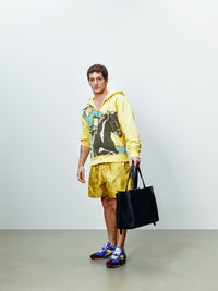 MENS COWBOY FRONT ZIP HOODIE IN LEMON