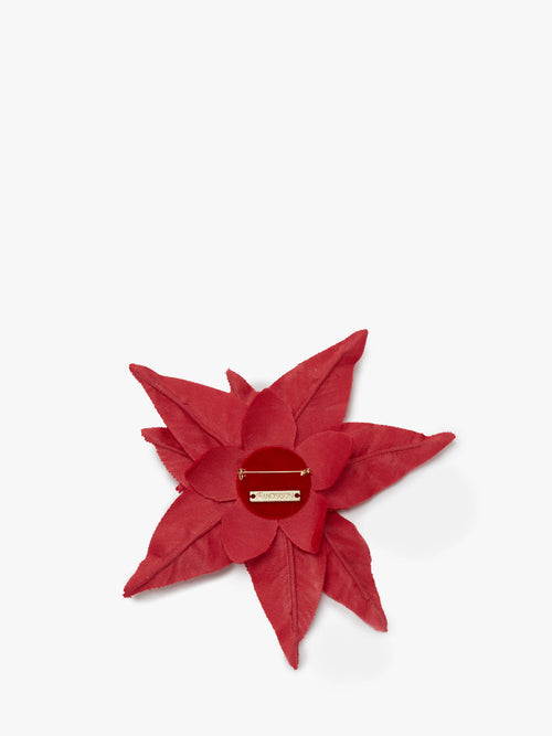 VELVET POINSETTIA BROOCH