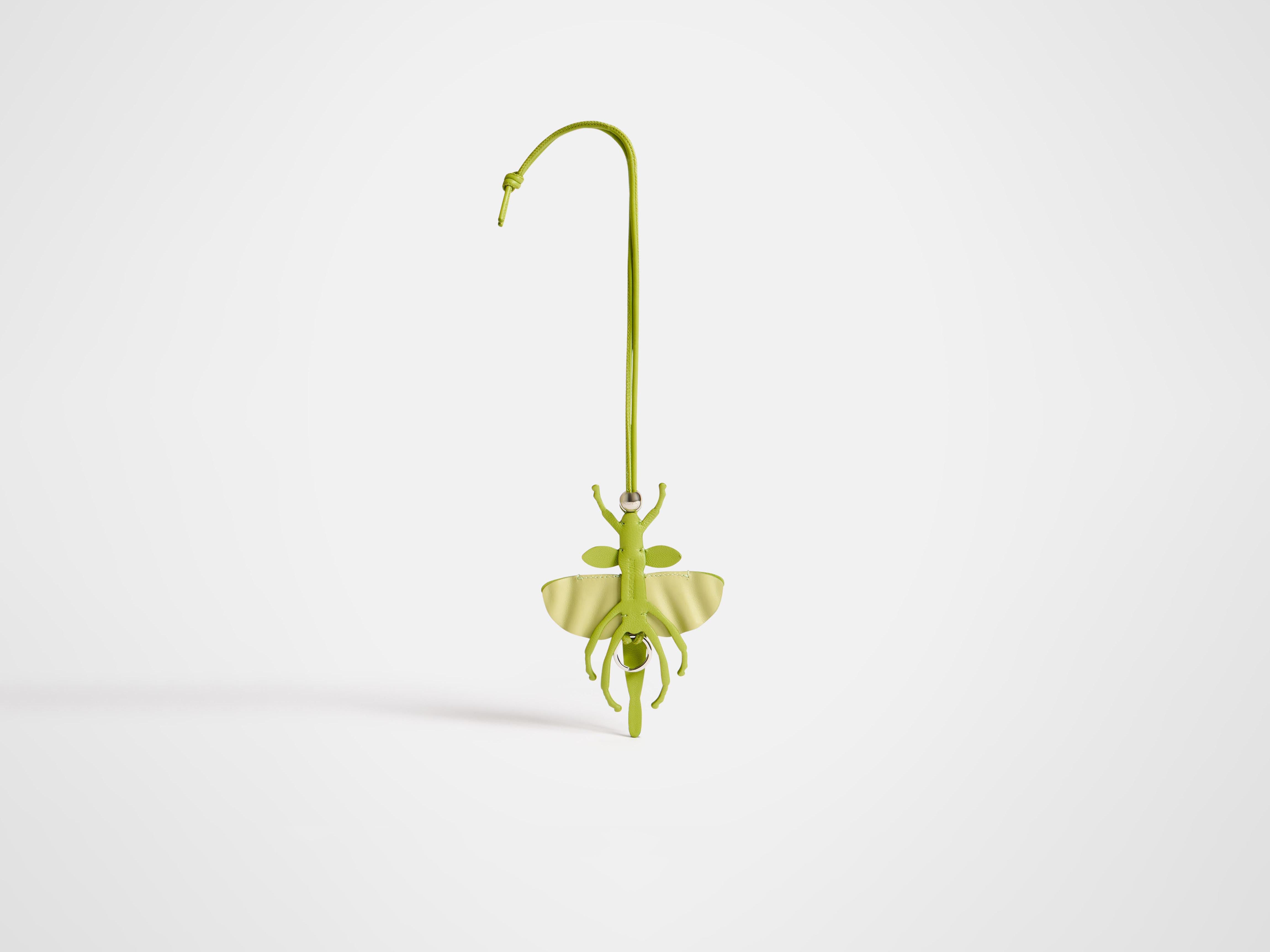 LEATHER PRAYING MANTIS CHARM in GREEN AC0431LA0355500O/S | JW