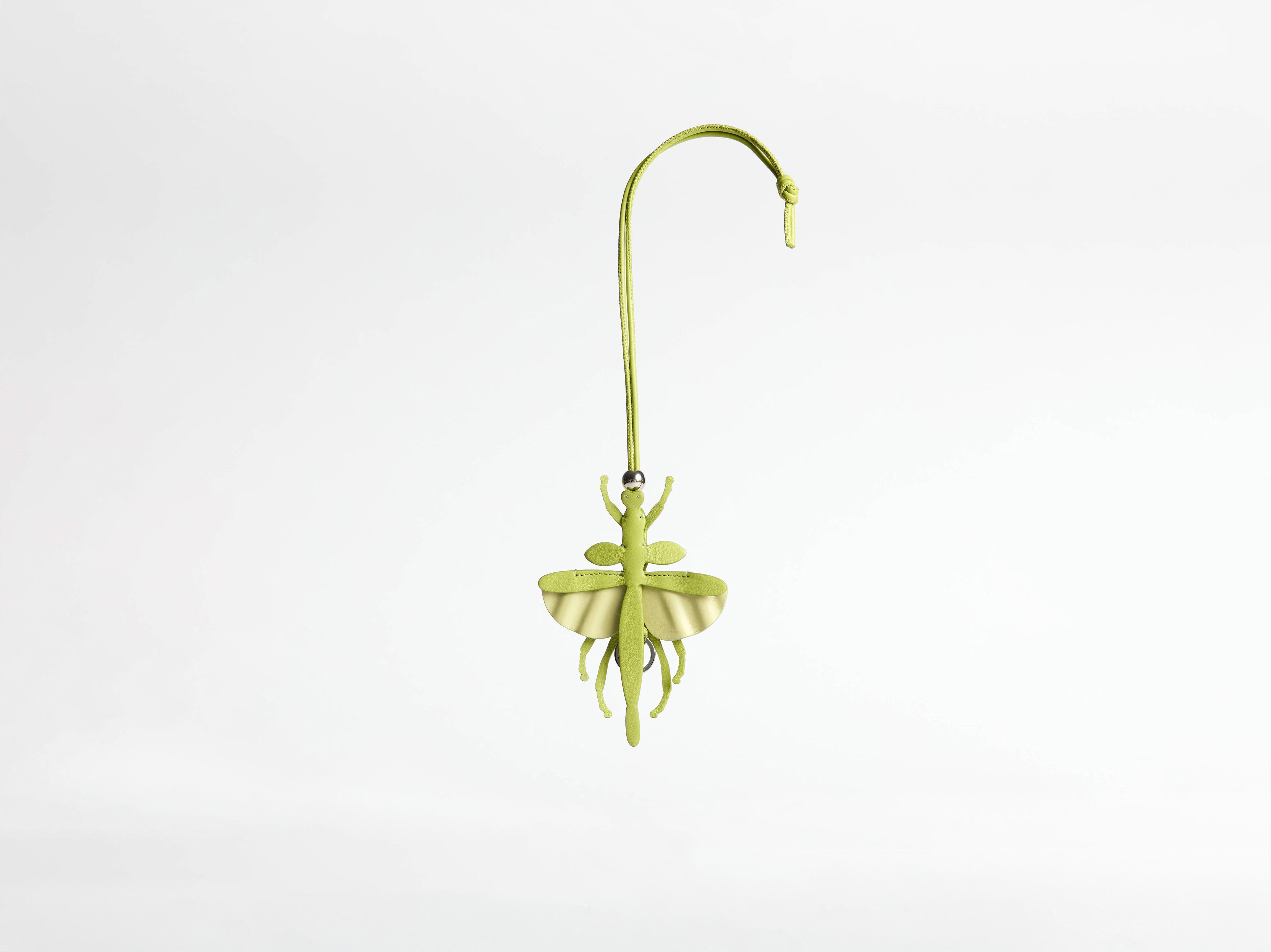 LEATHER PRAYING MANTIS CHARM in GREEN AC0431LA0355500O/S