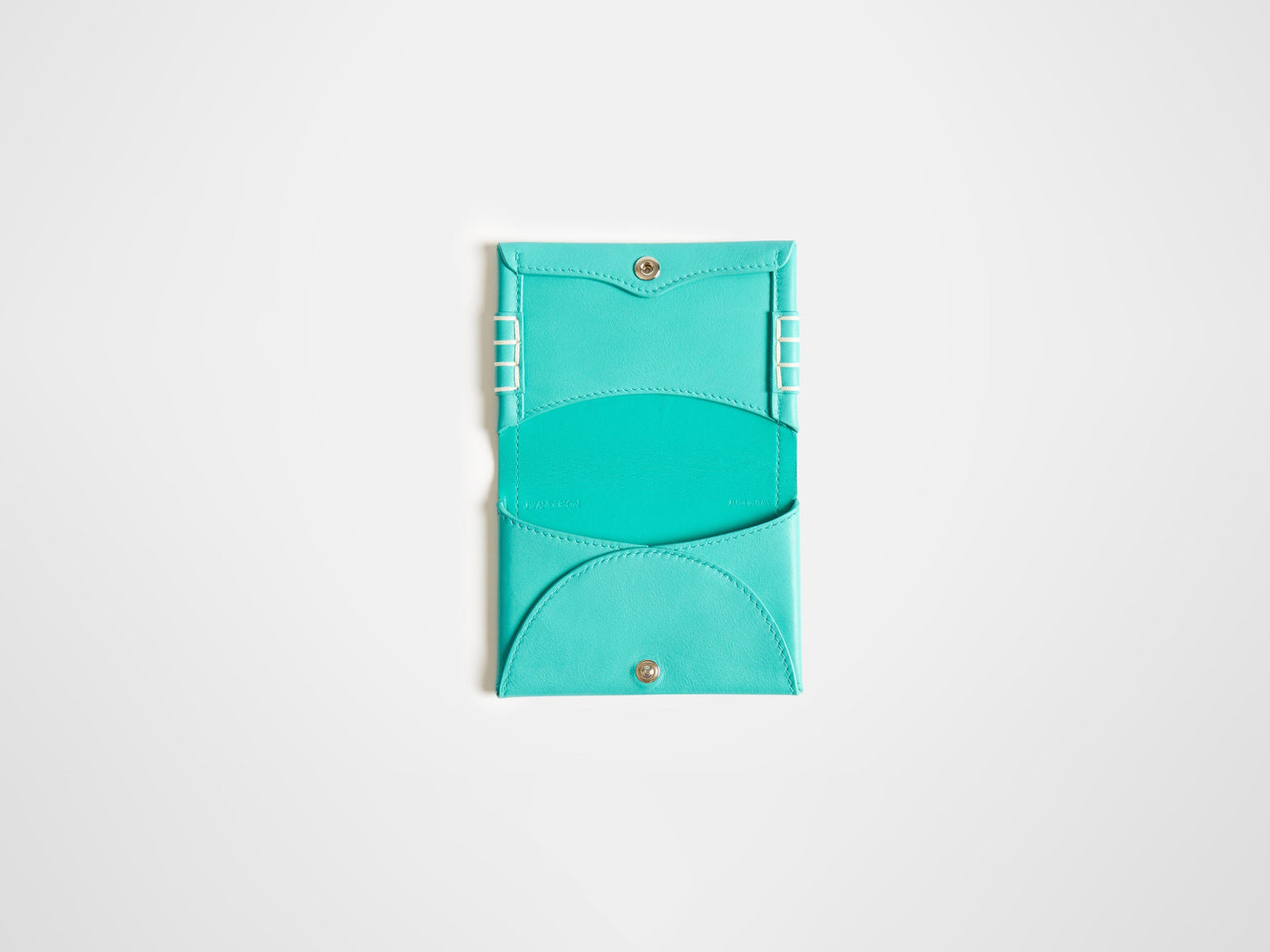 loafer folding card holder turquoise Product Top Down 3