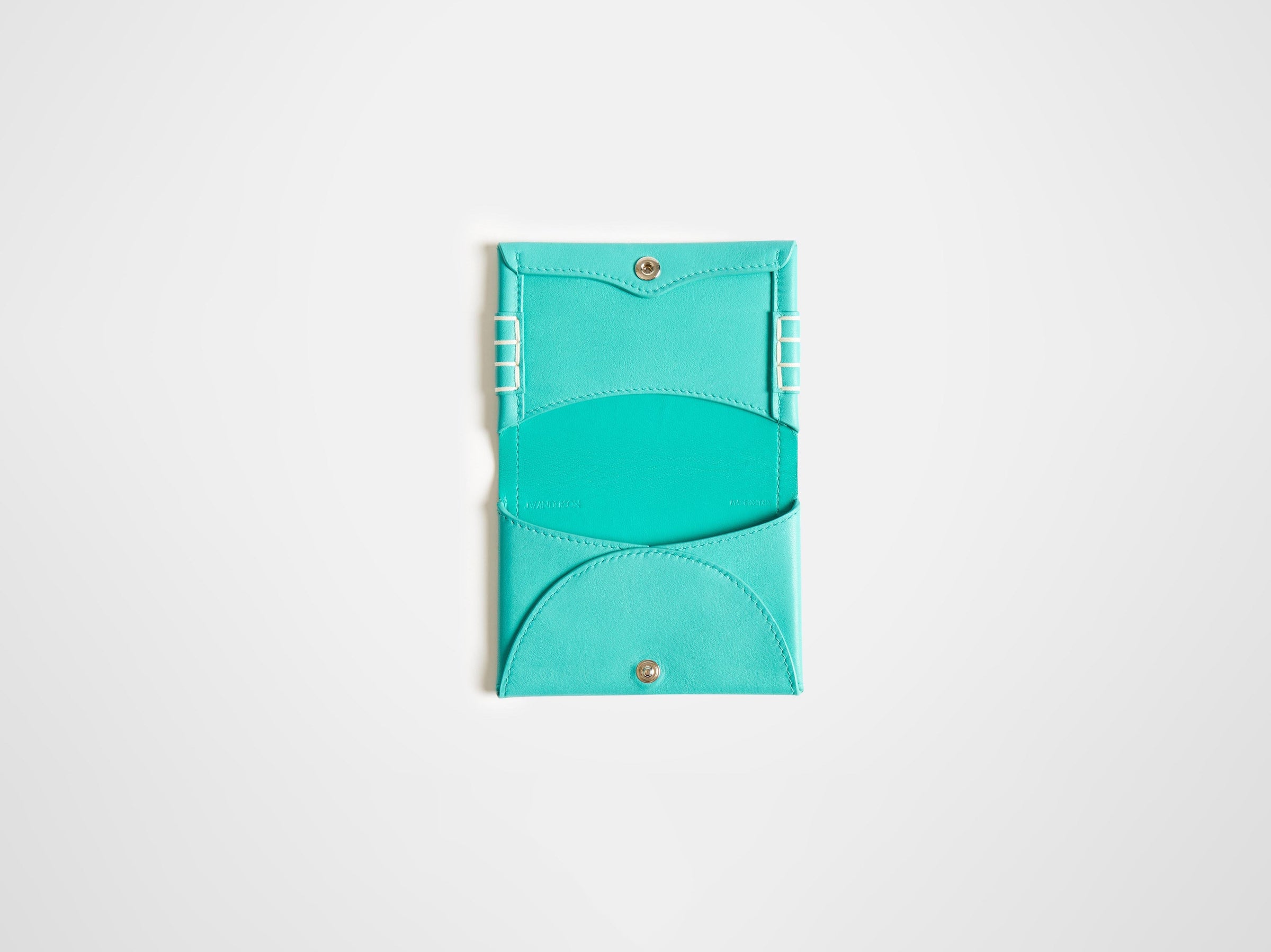 loafer folding card holder turquoise Product Top Down 3