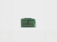 LEATHER LOAFER ZIP WALLET IN PINE GREEN