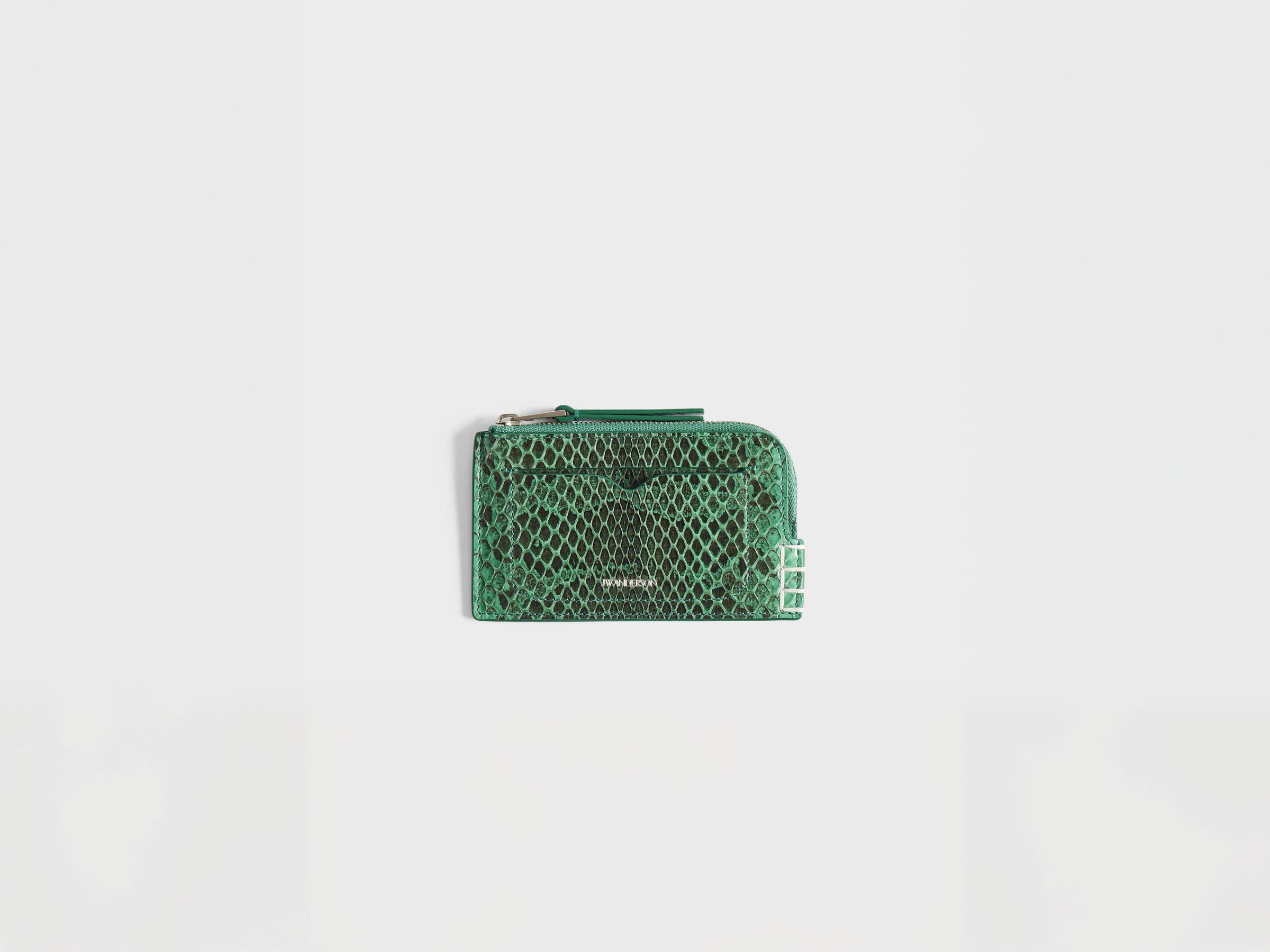 LEATHER LOAFER ZIP WALLET IN PINE GREEN