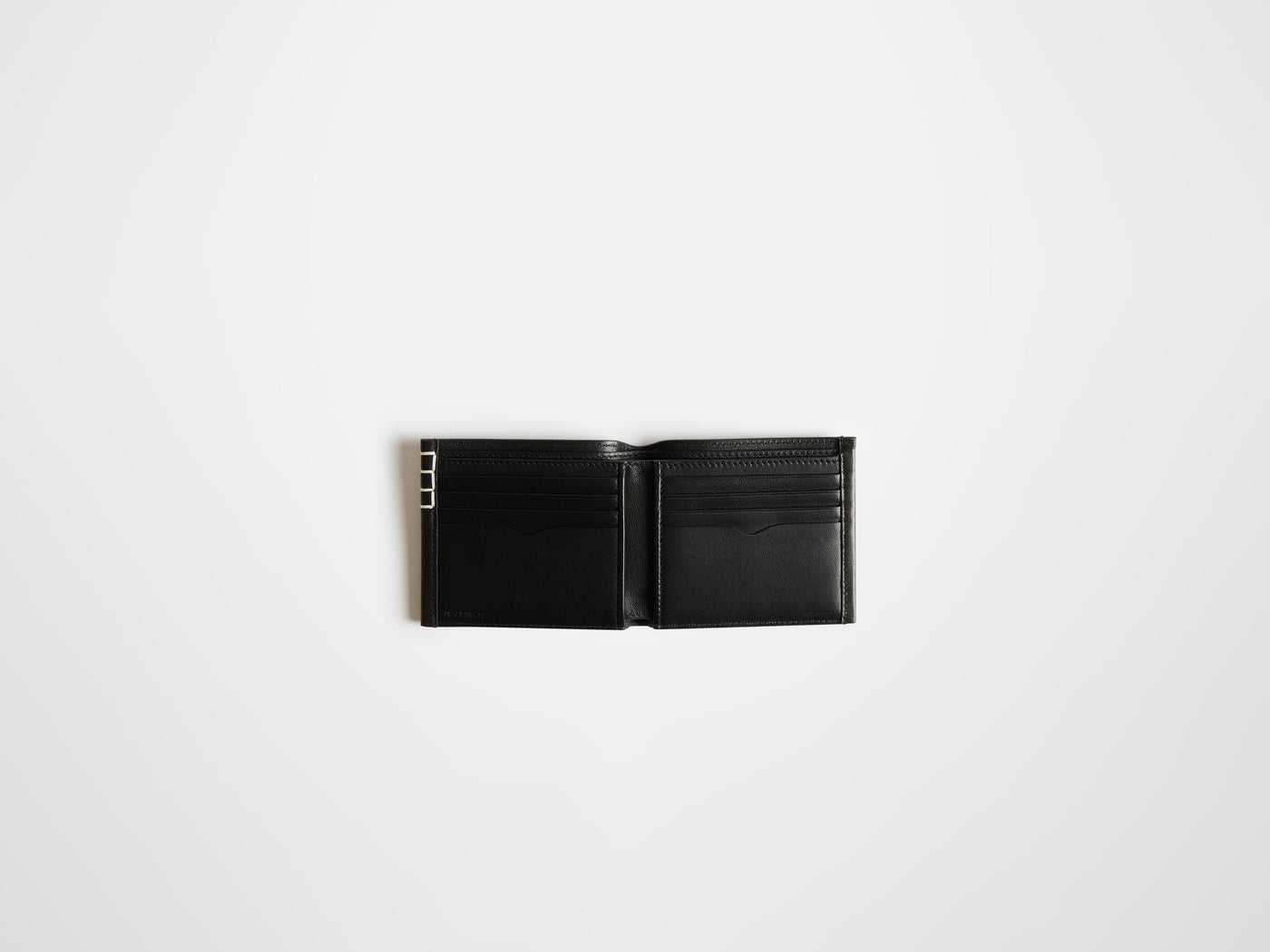 loafer bi fold wallet black Product Front 3