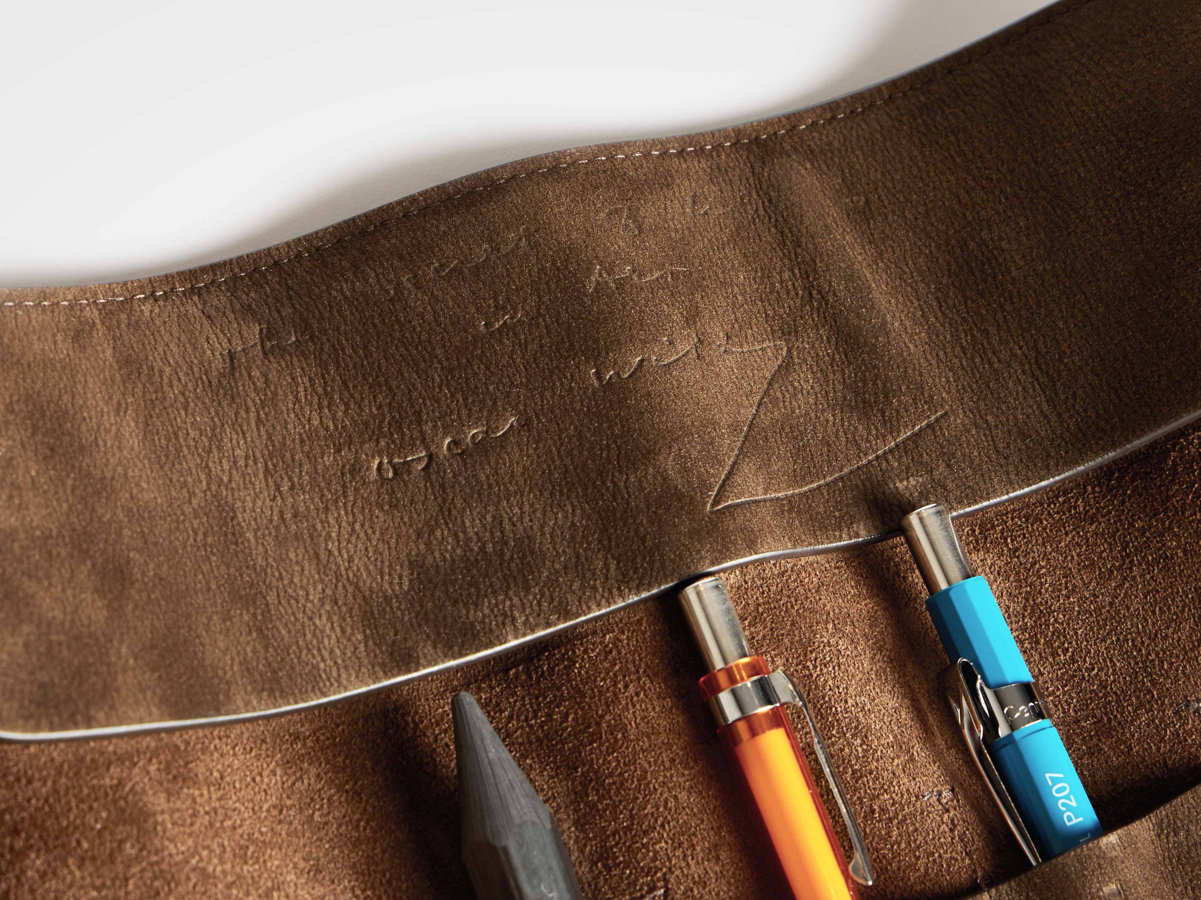 pen roll case dark brown Product Detail 4