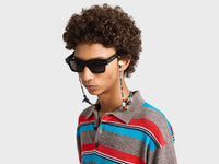 ANCIENT-STONE BEADED SUNGLASSES CHAIN STRAP IN MULTI-COLOUR