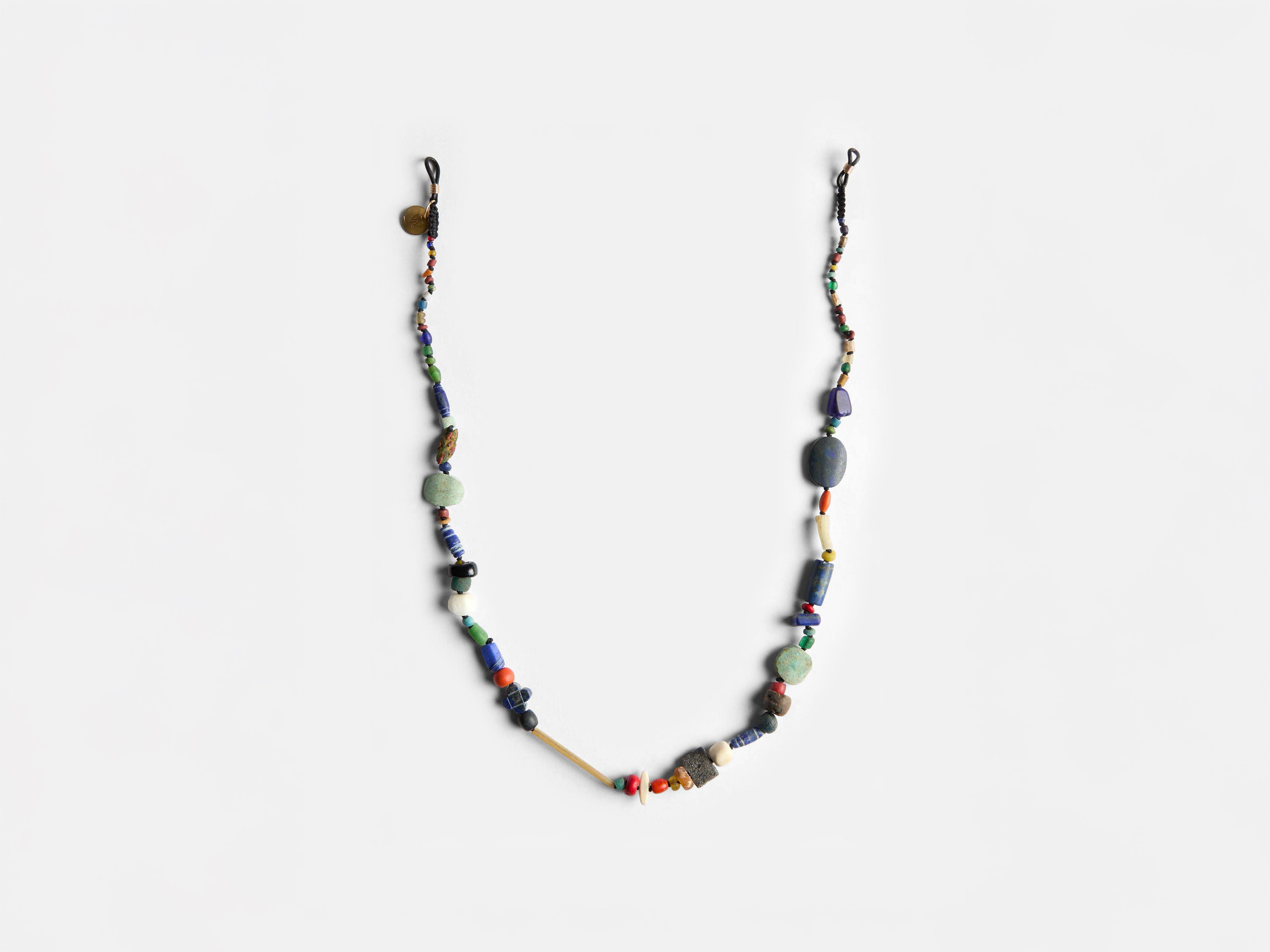 ANCIENT-STONE BEADED SUNGLASSES CHAIN STRAP IN MULTI-COLOUR in