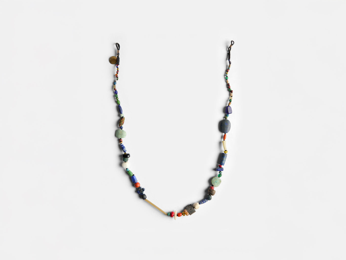 ANCIENT-STONE BEADED SUNGLASSES CHAIN STRAP IN MULTI-COLOUR